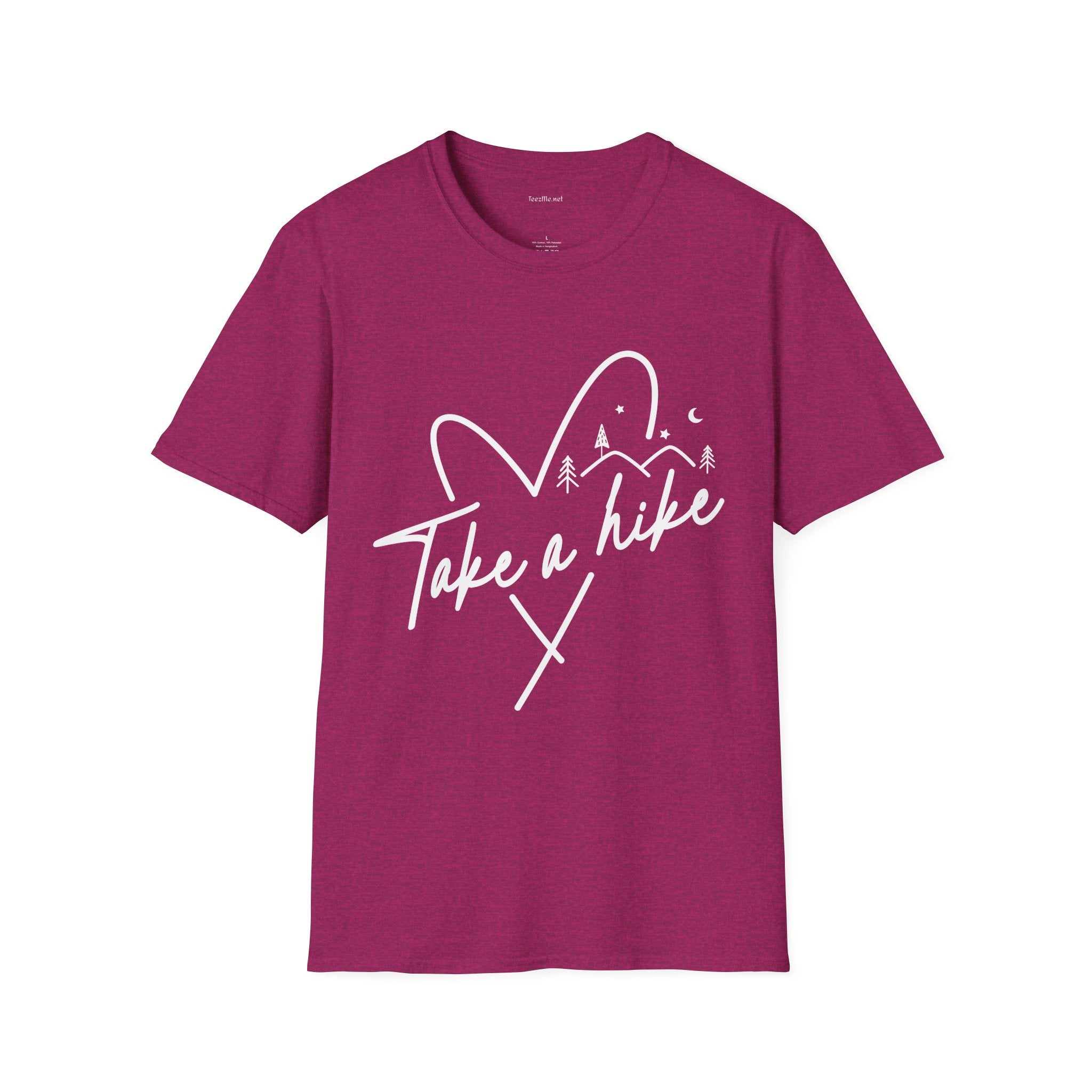 Take a Hike (white) - Unisex Softstyle T-Shirt 100% Cotton Graphic