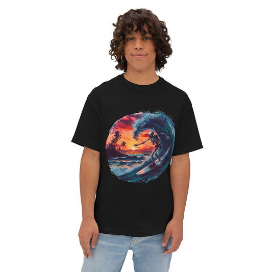 Skeleton Surfing2 - Unisex Oversized Boxy Tee