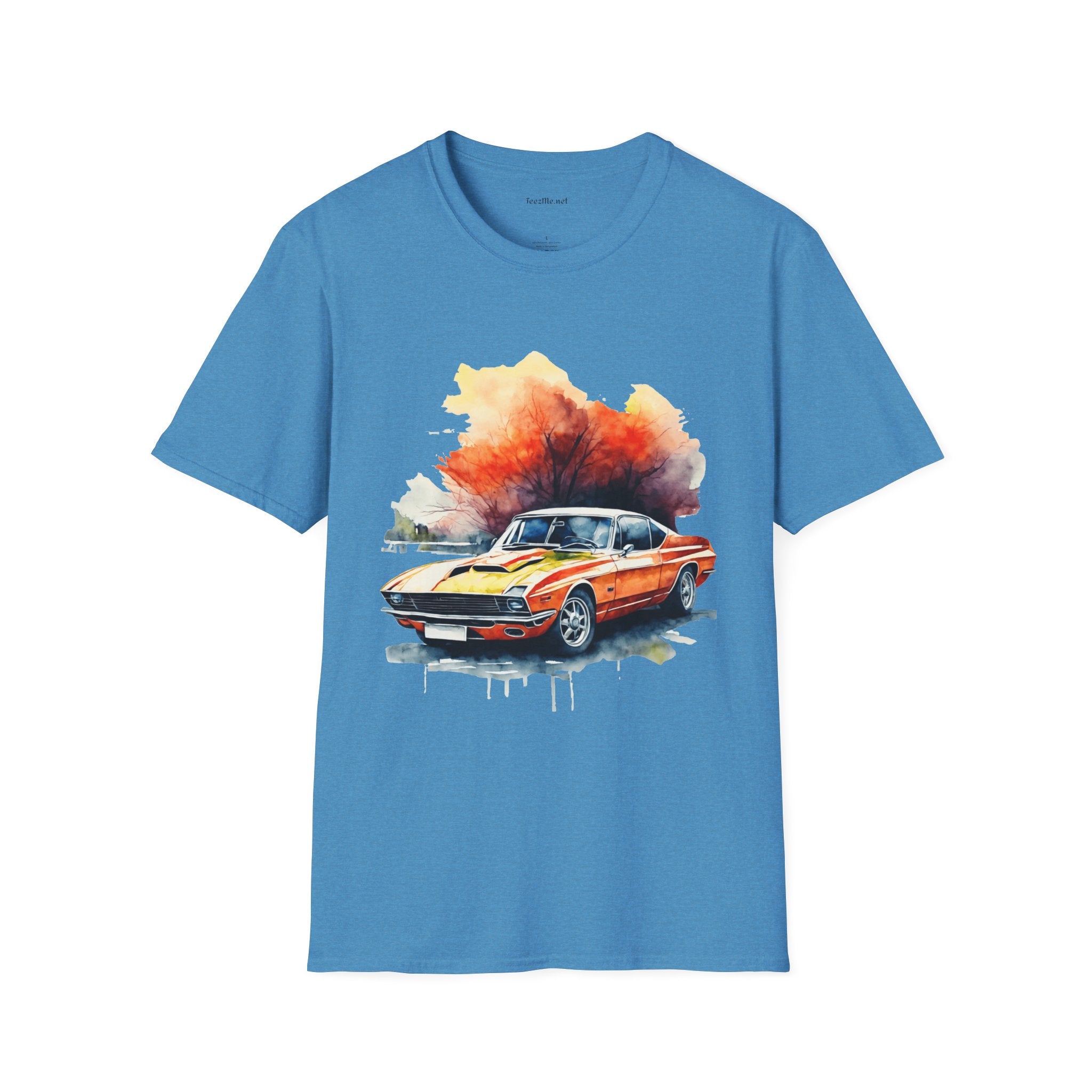 Mustang Car - Unisex Softstyle T-Shirt 100% Cotton Graphic