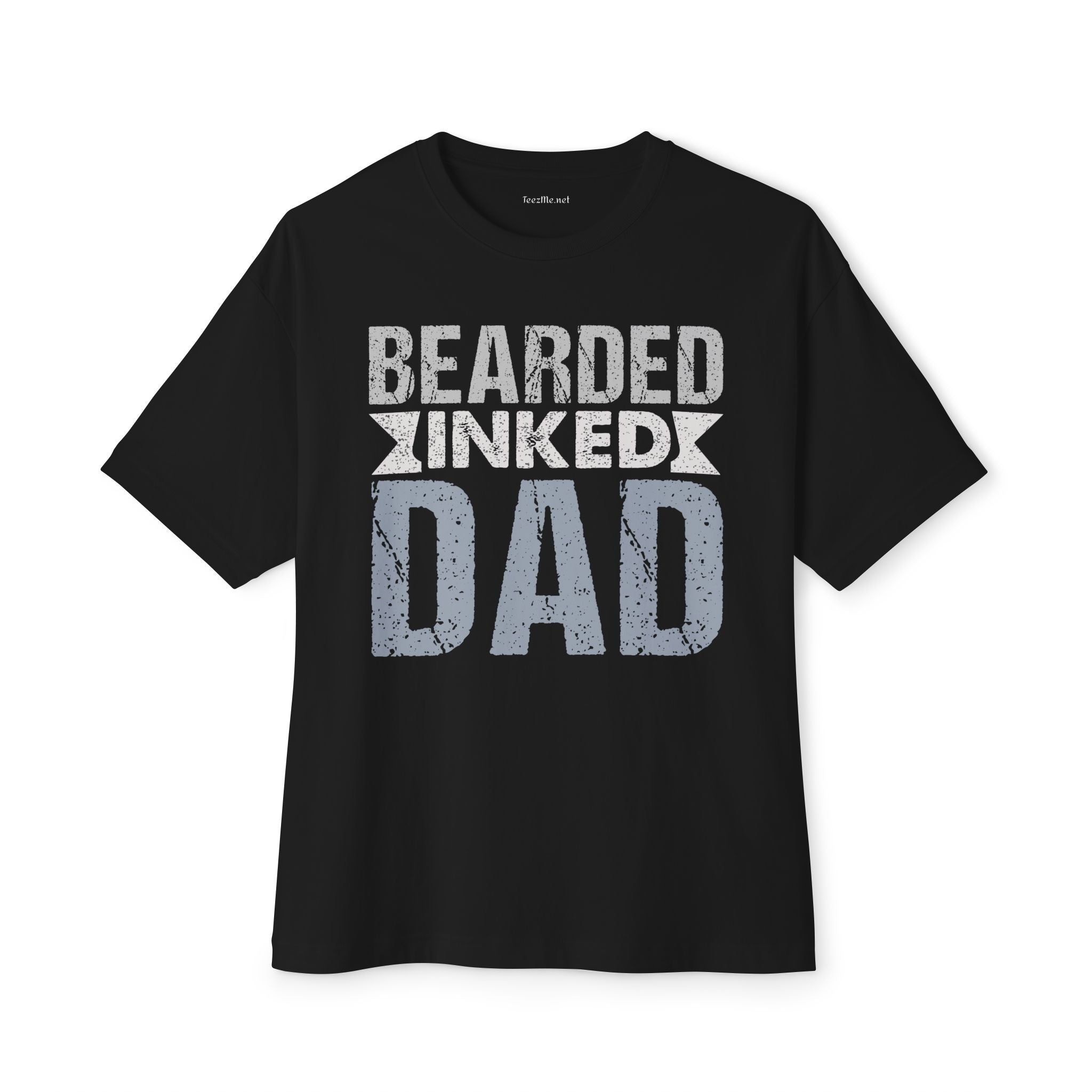 Bearded Inked Dad 01 Unisex Oversized Boxy Tee