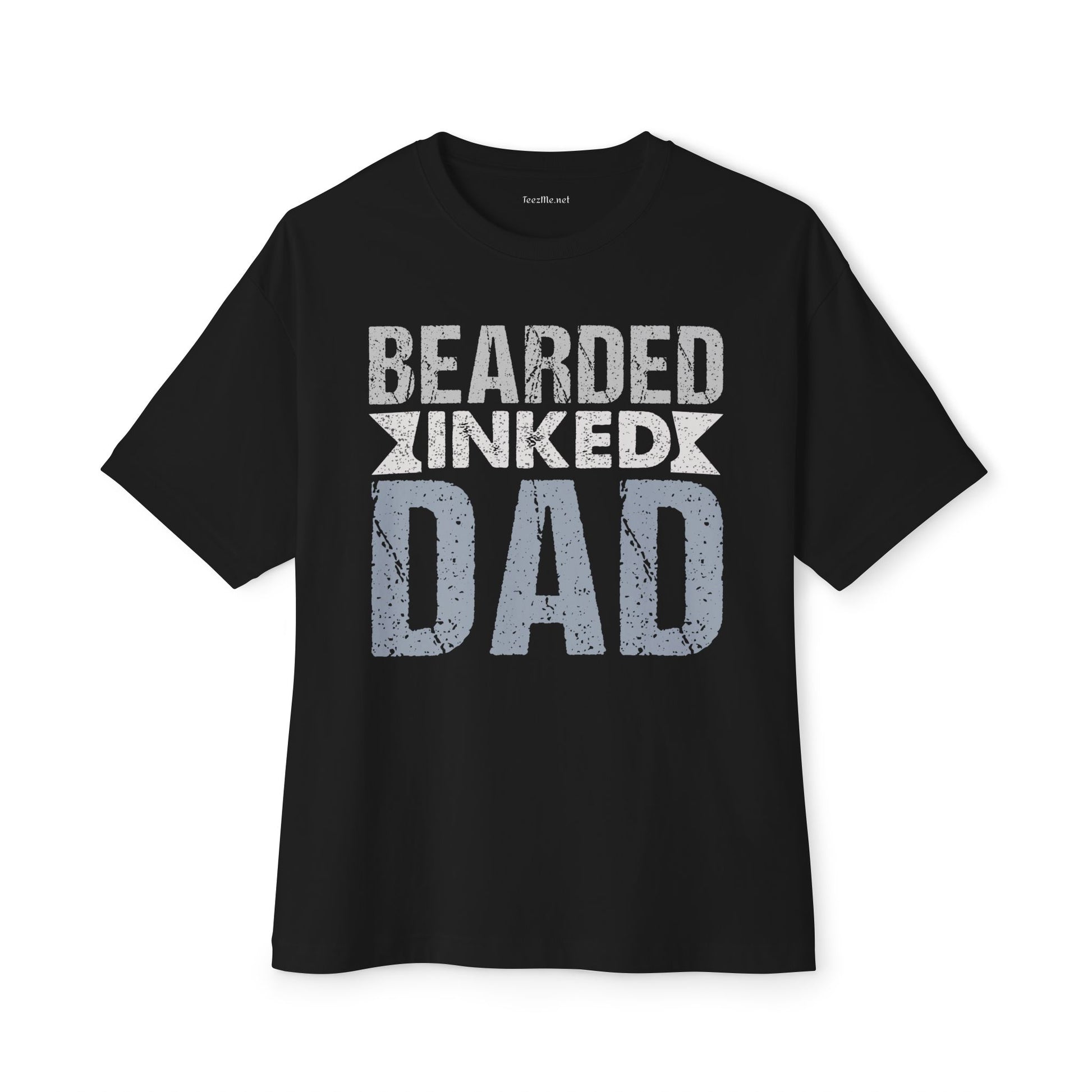 Bearded Inked Dad 01 Unisex Oversized Boxy Tee