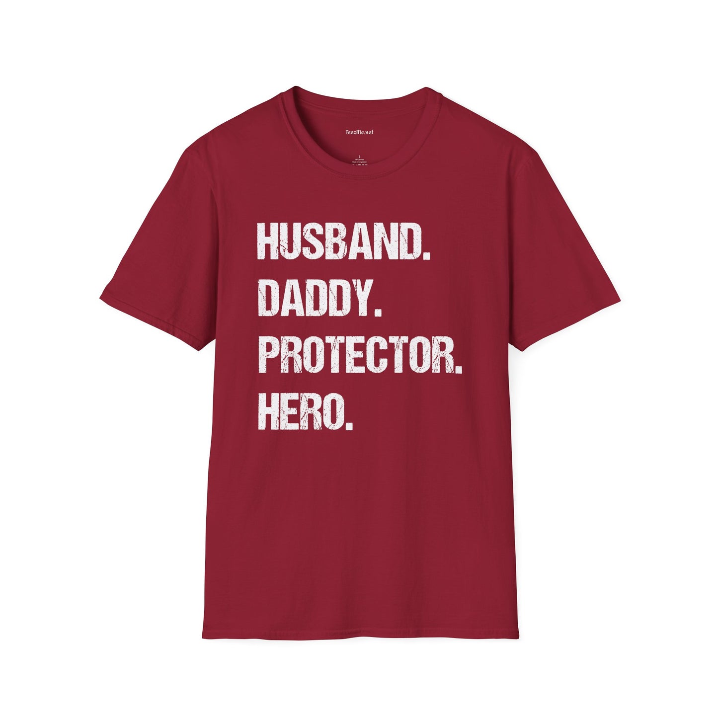 Husband Daddy Protector Hero Unisex Soft Style T-Shirt 100% Cotton Graphic