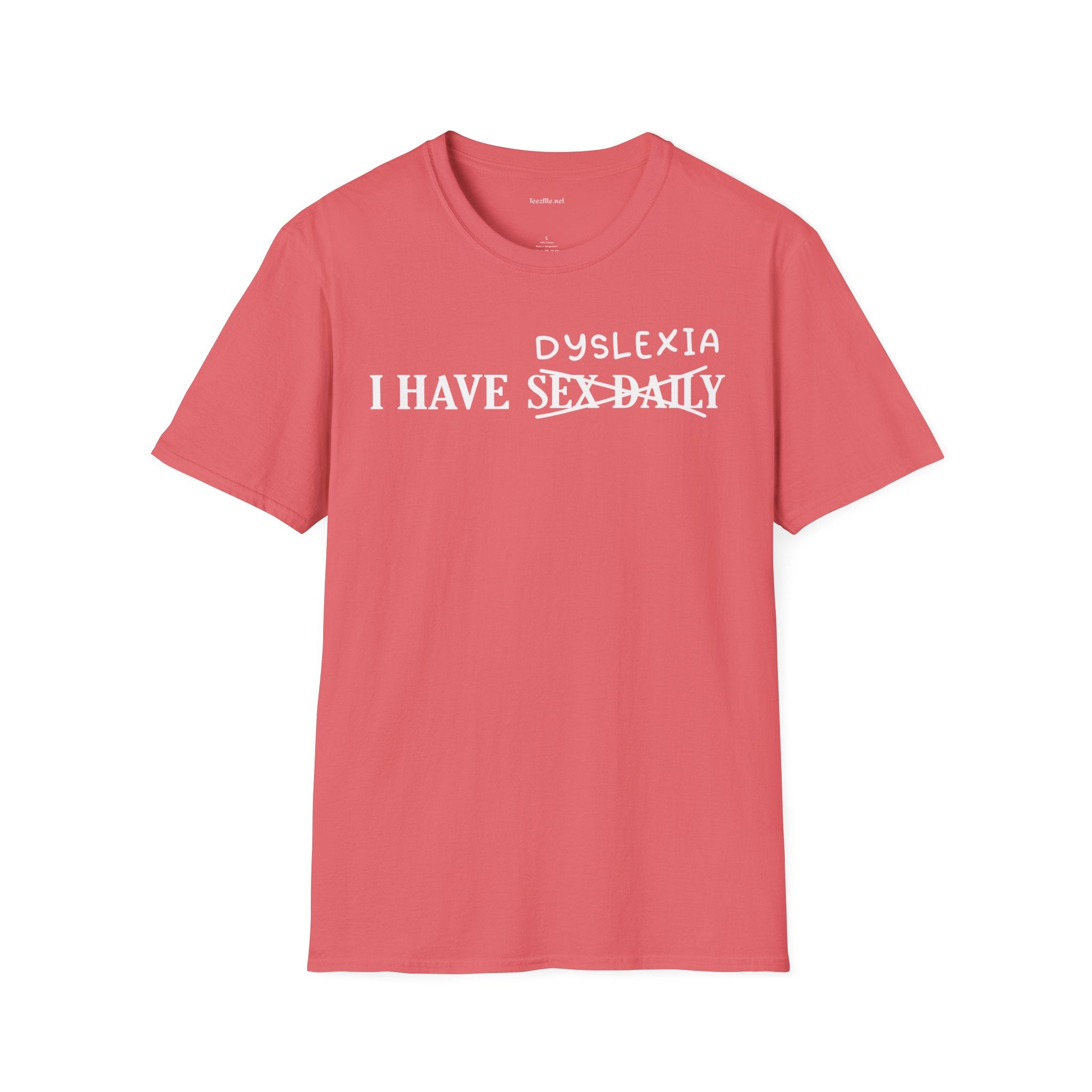 Dyslexia Unisex Softstyle T-Shirt 100% Cotton Graphic