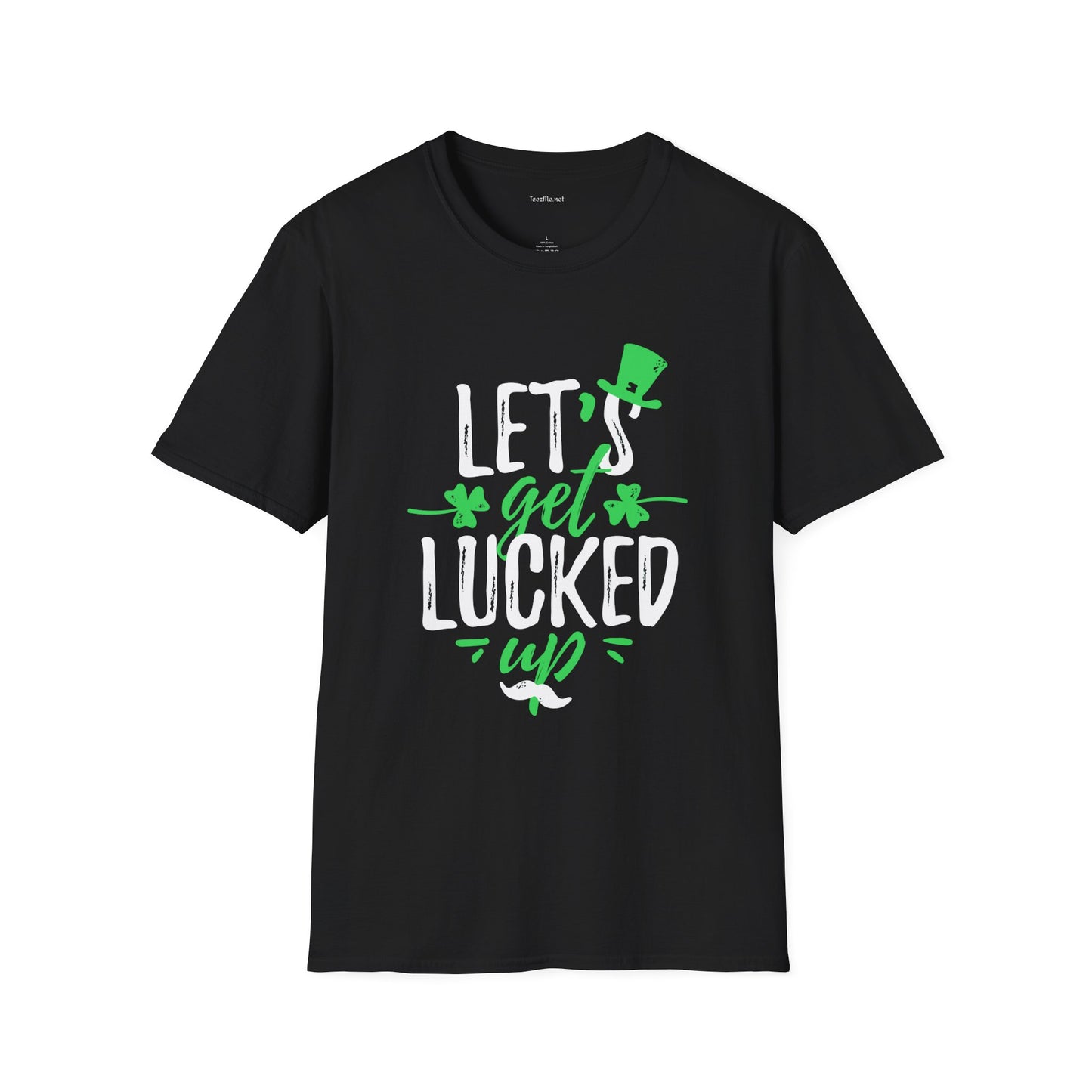 Let's Get Lucked Unisex Softstyle T-Shirt 100% Cotton Graphic