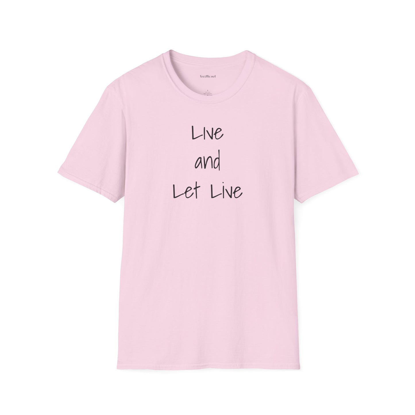 Live and Let Live - Unisex Softstyle T-Shirt 100% Cotton Graphic
