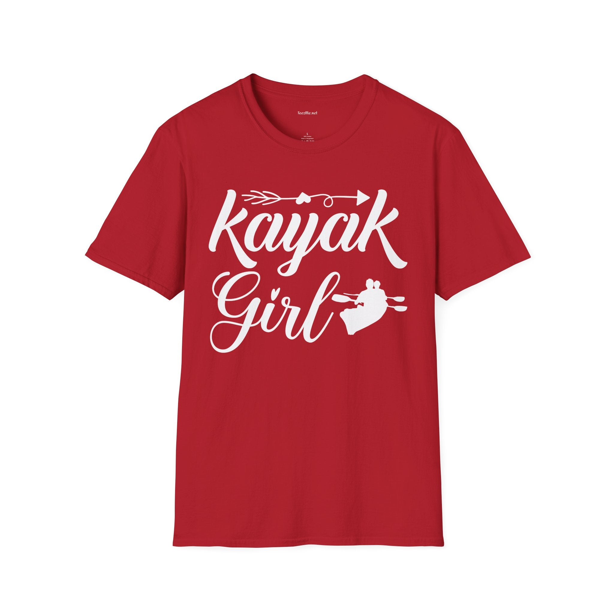 Kayak Girl - Unisex Softstyle T-Shirt 100% Cotton Graphic