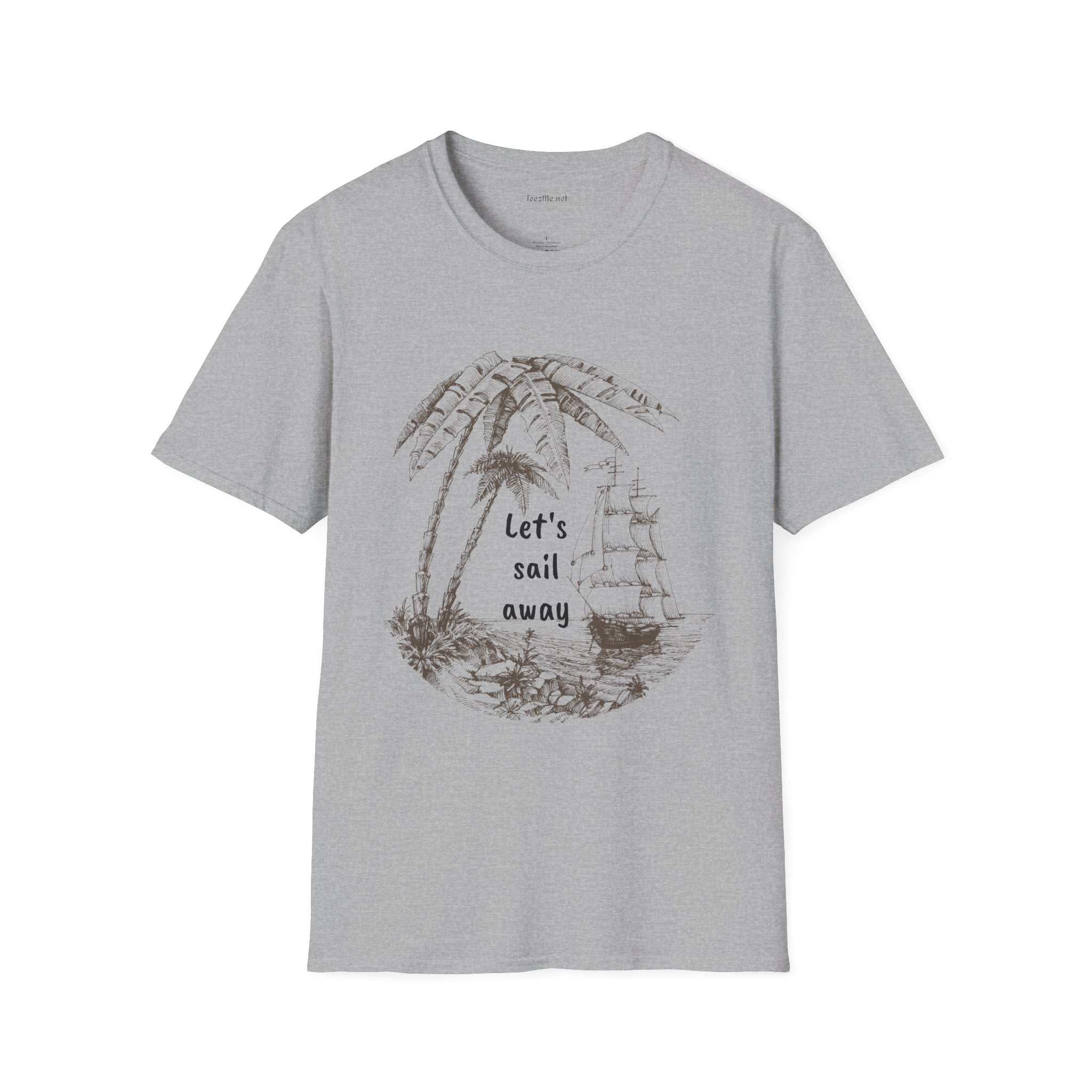Let's sail away - Unisex Softstyle T-Shirt 100% Cotton Graphic