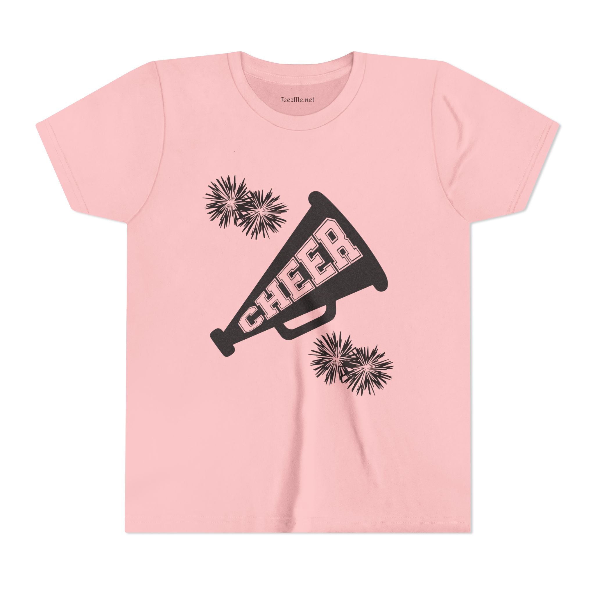 Youth Cheer Megaphone T‑Shirt – Pom Pom Cheerleader Tee
