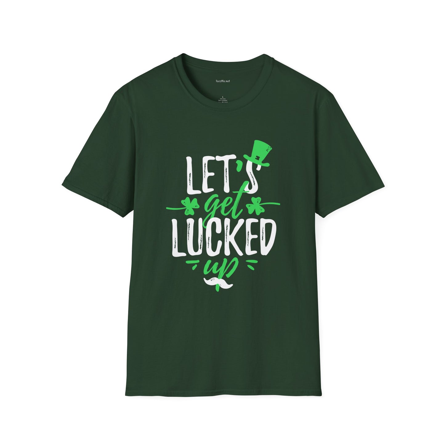 Let's Get Lucked Unisex Softstyle T-Shirt 100% Cotton Graphic