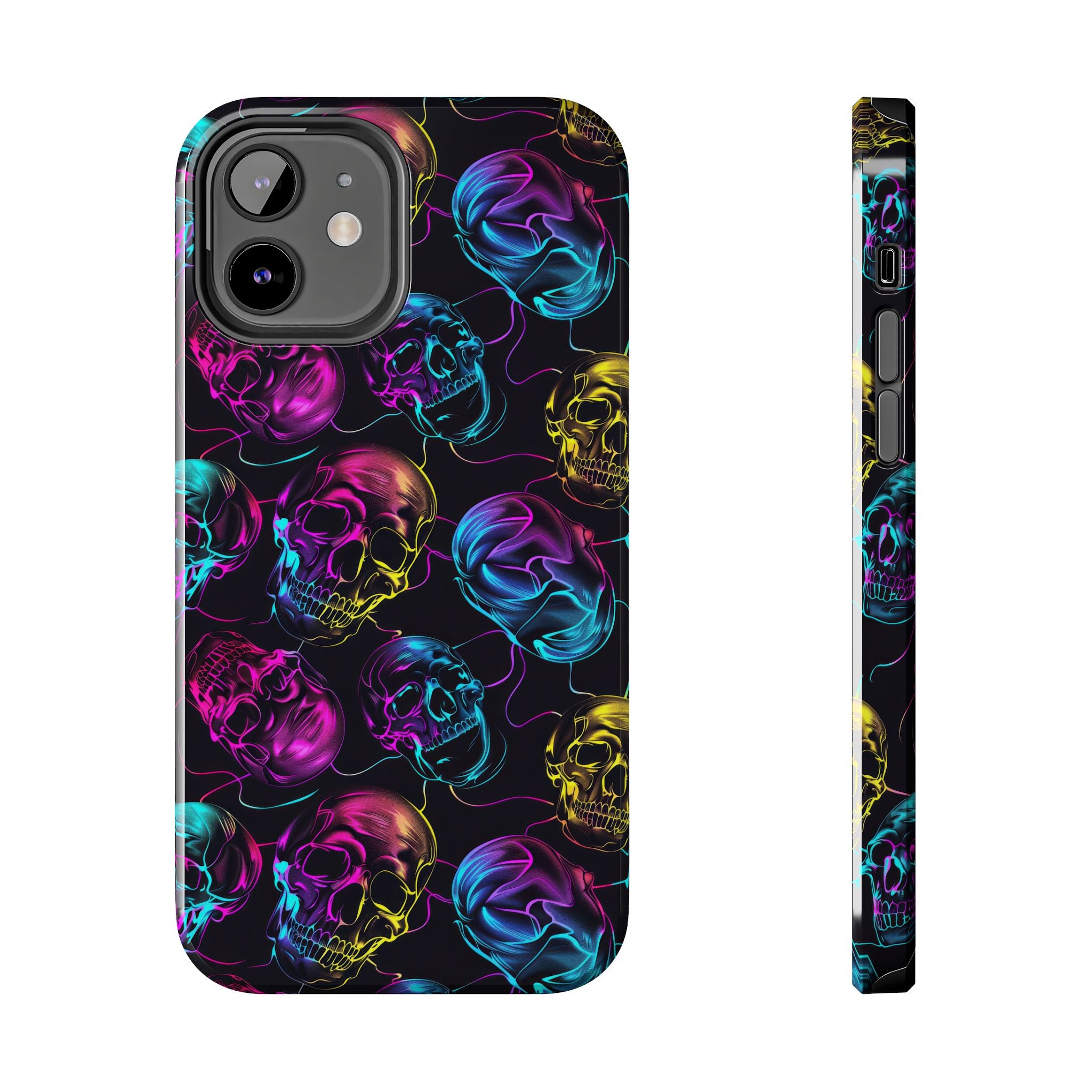Neon Skull Cell Phone Case Tough Phone Cases