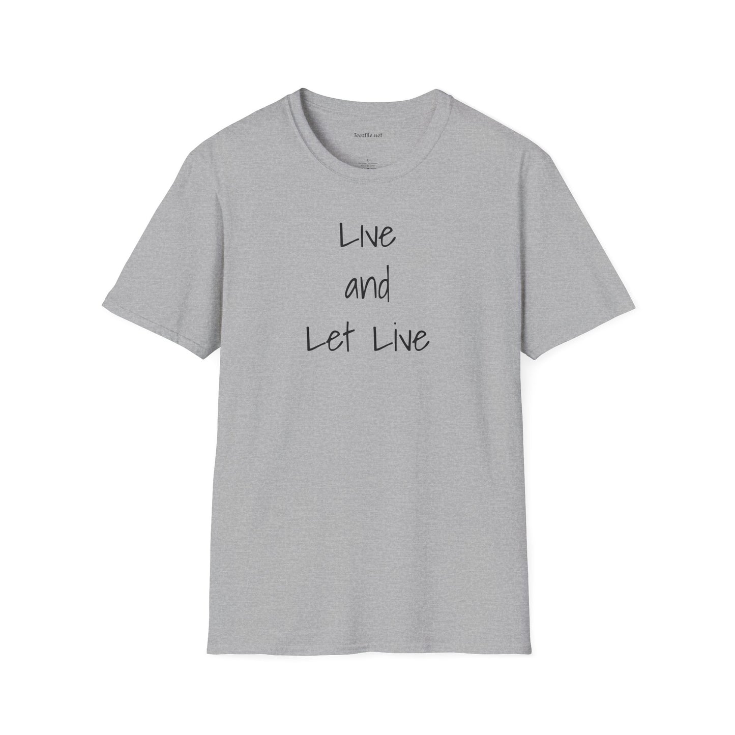 Live and Let Live - Unisex Softstyle T-Shirt 100% Cotton Graphic
