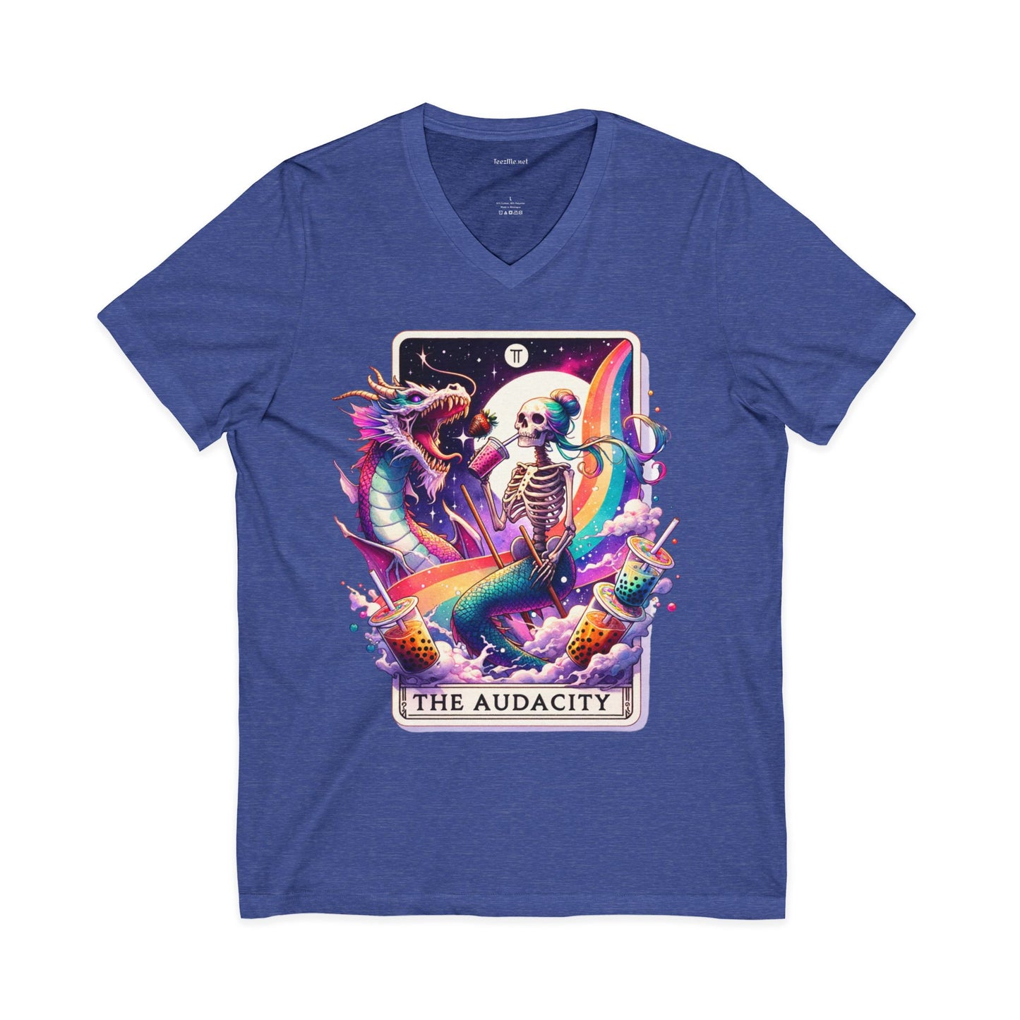 The Audacity Tarot Card Unisex Jersey Short Sleeve V-Neck Tee