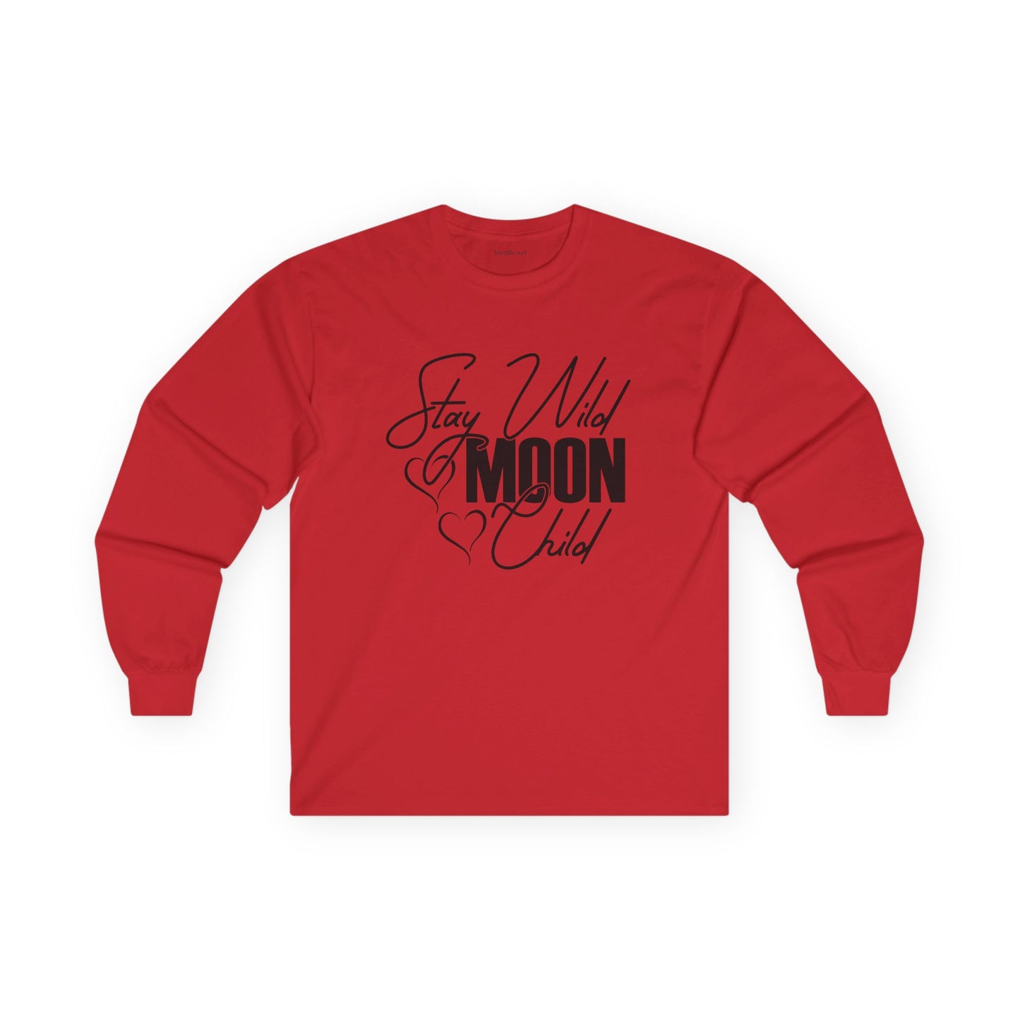 Stay Wild Moon Child with hearts Unisex Ultra Cotton Long Sleeve Tee