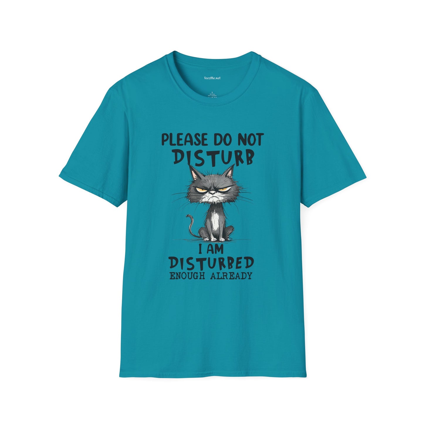 Please Do Not Disturb Unisex Softstyle T-Shirt 100% Cotton Graphic