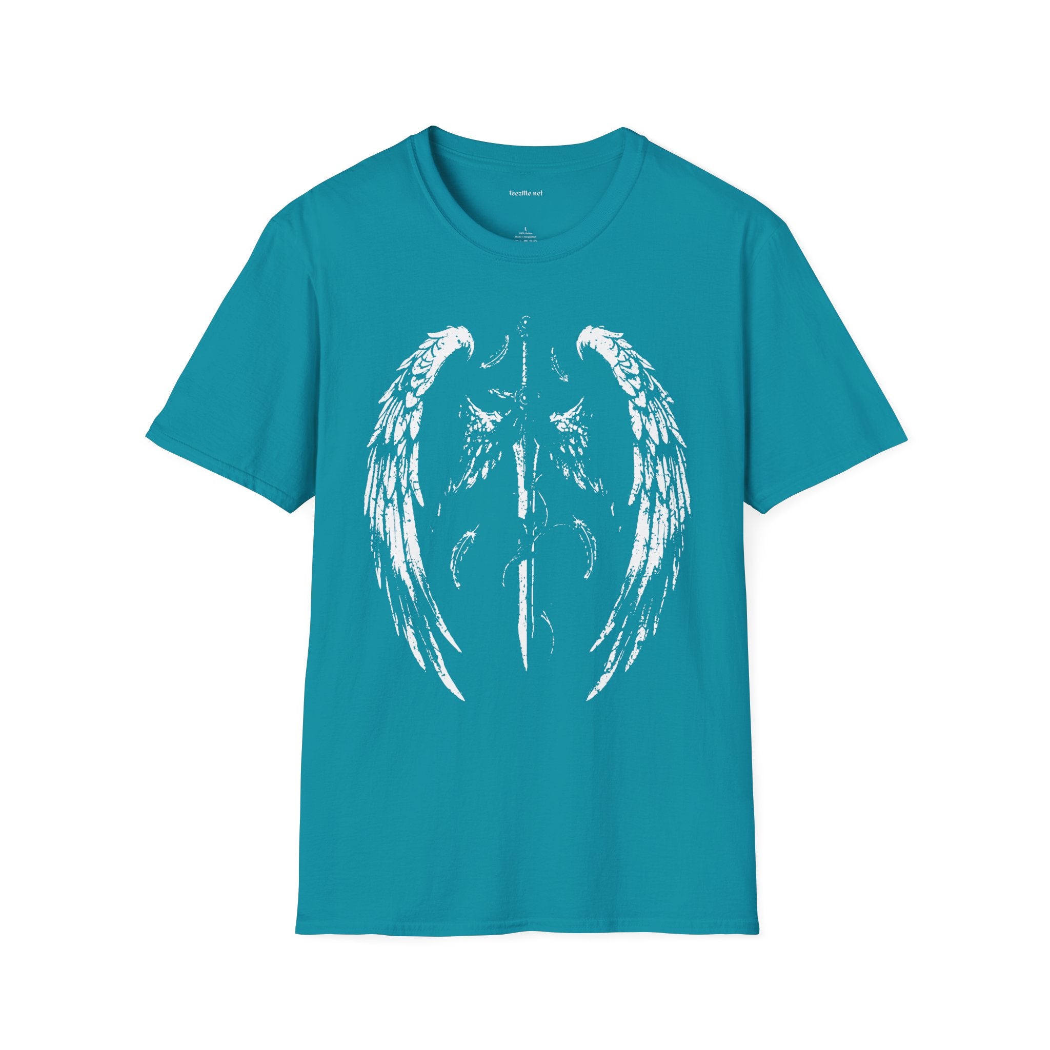 Angel Wings T-Shirt — Distressed White Wing Back Graphic Tee