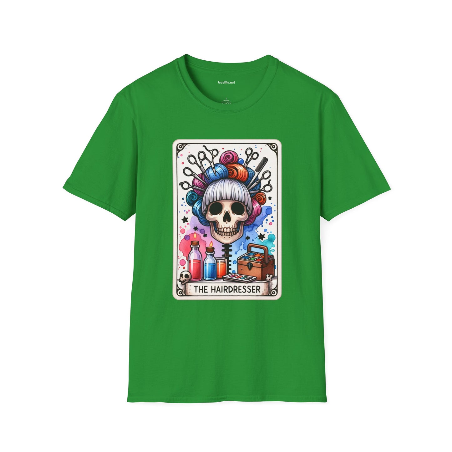 The Hairdresser Tarot Card Unisex Softstyle T-Shirt 100% Cotton Graphic
