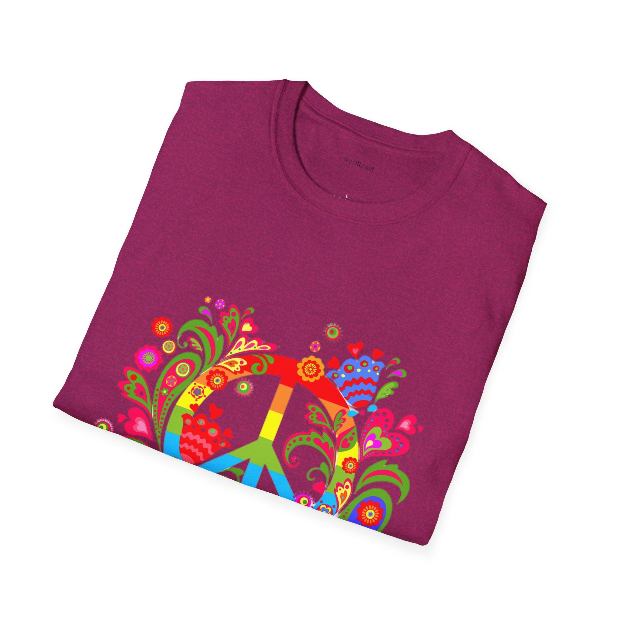 Peace sign illustration - Unisex Softstyle T-Shirt 100% Cotton Graphic