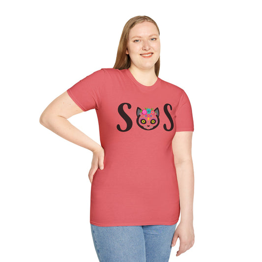 S O S - Unisex Softstyle T-Shirt 100% Cotton Graphic