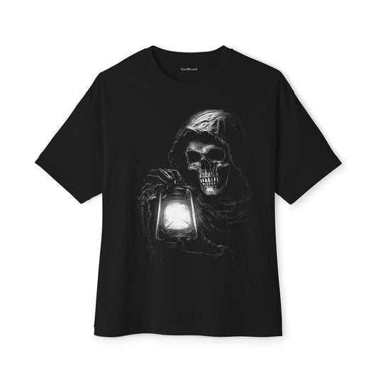 Grim Reaper Skull Unisex Oversized Boxy Tee