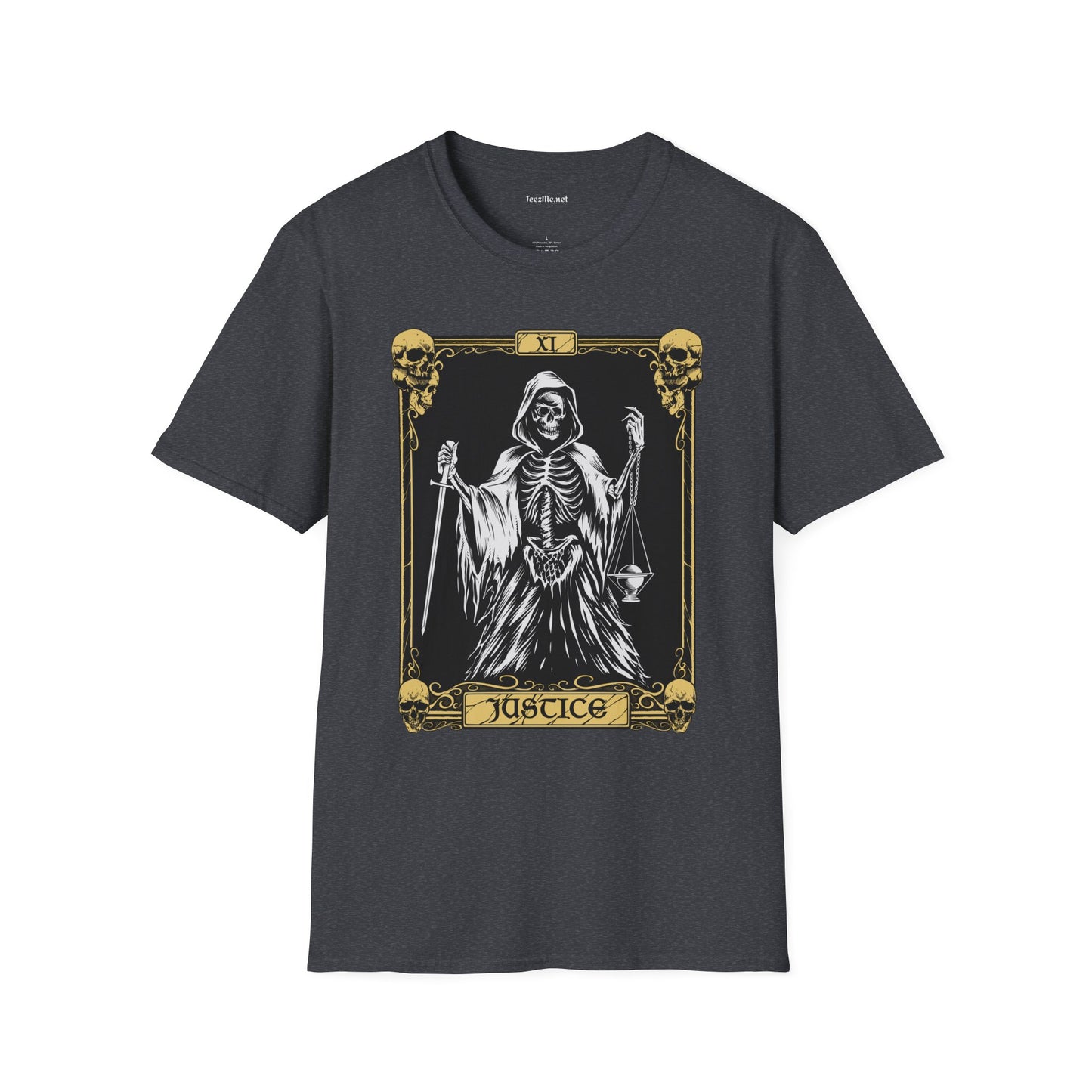 Justice Tarot Unisex SoftStyle T-Shirt 100% Cotton Graphic