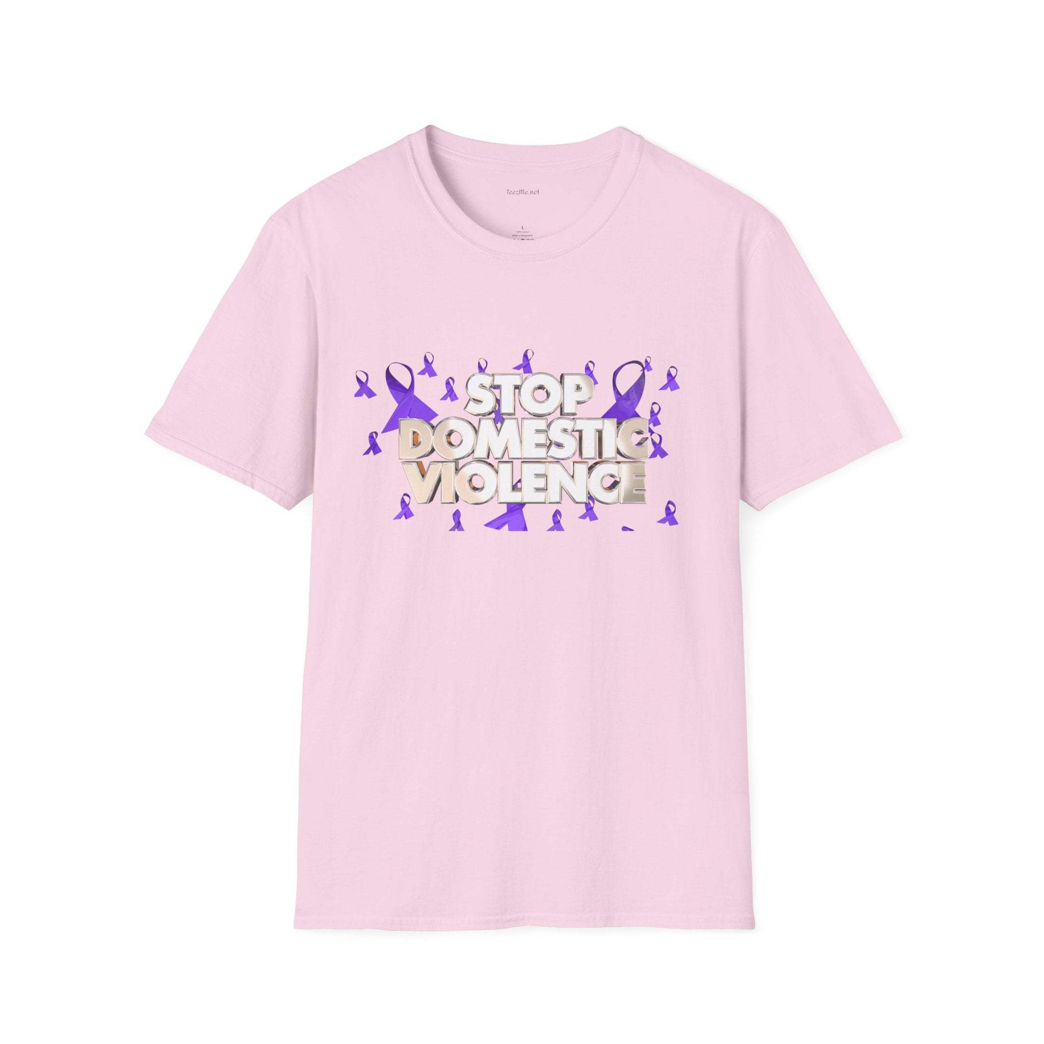 STOP DOMESTIC VIOLENCE - Unisex Softstyle T-Shirt 100% Cotton Graphic