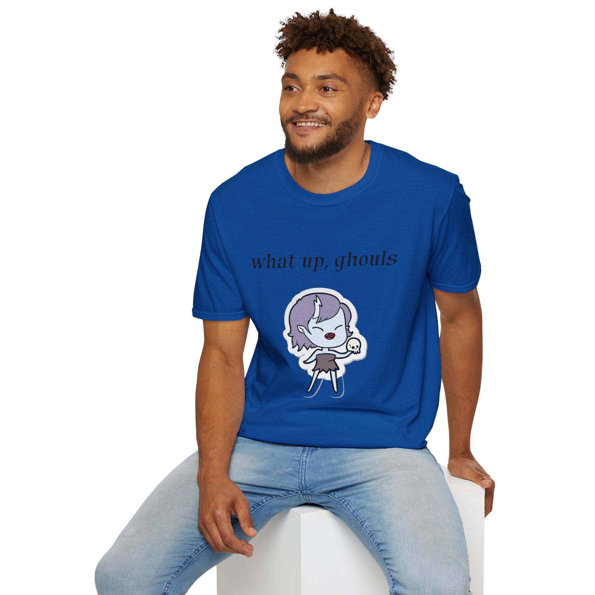 What up, ghouls - Unisex Softstyle T-Shirt 100% Cotton Graphic