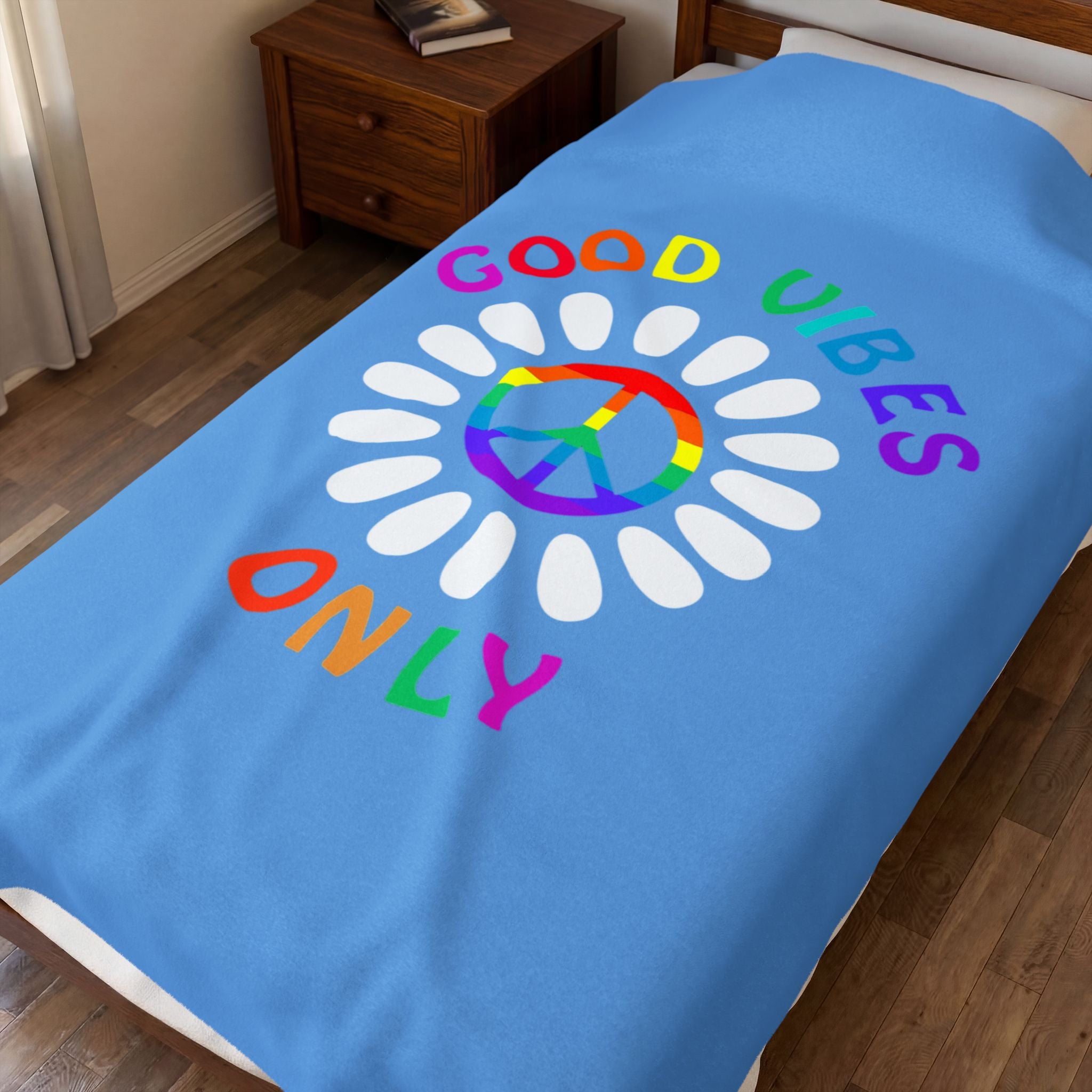 Good Vibes Velveteen Plush Blanket