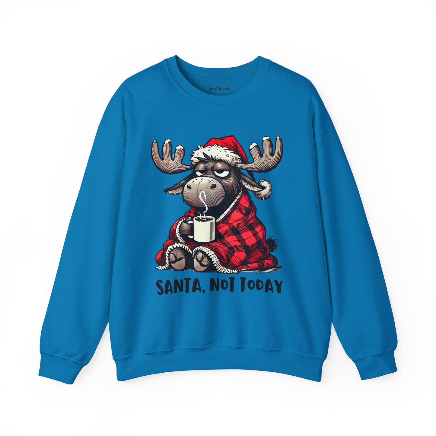 Santa, Not Today Moose Unisex Heavy Blend™ Crewneck Sweatshirt Graphic