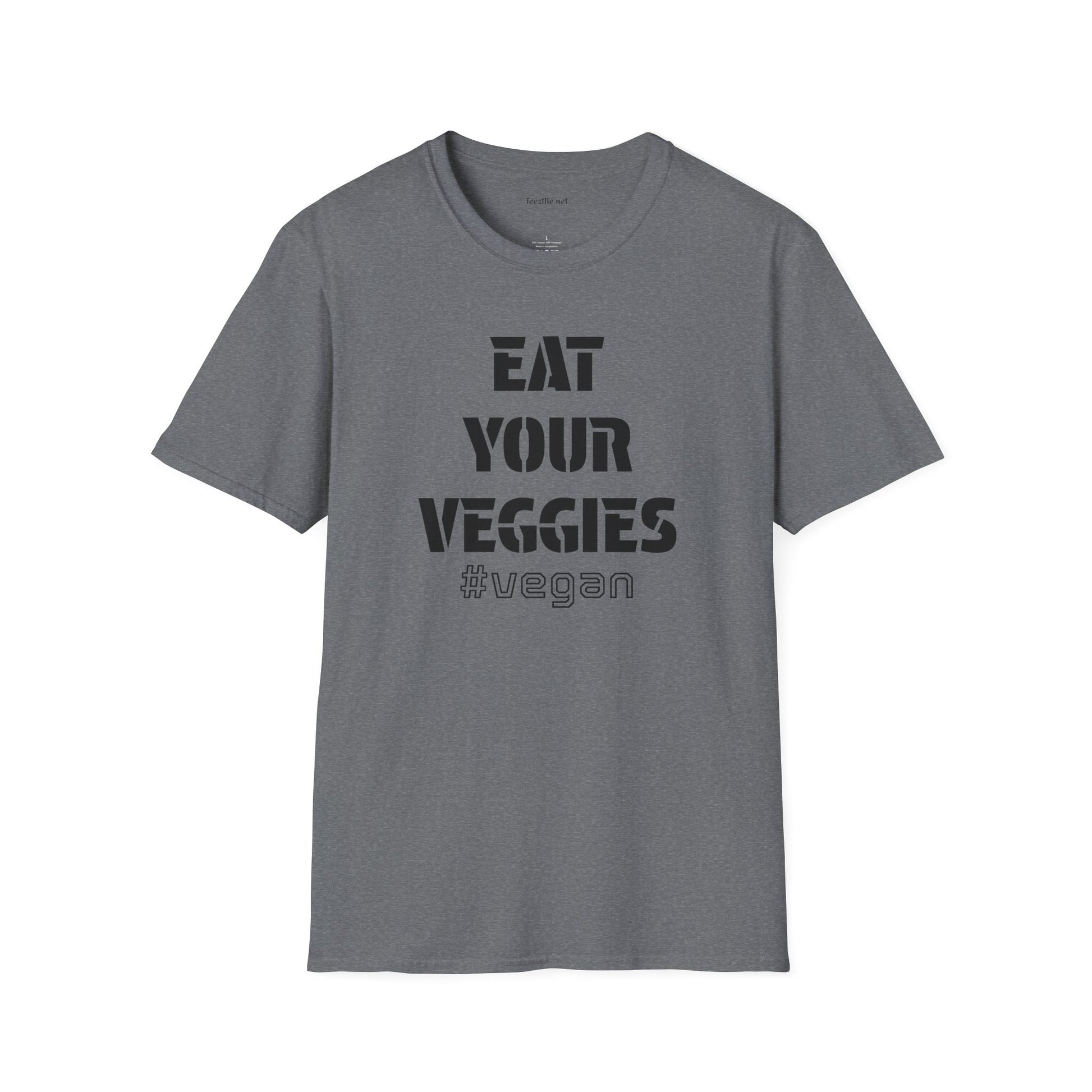 Eat Your Veggies #vegan Unisex Softstyle T-Shirt 100% Cotton Graphic