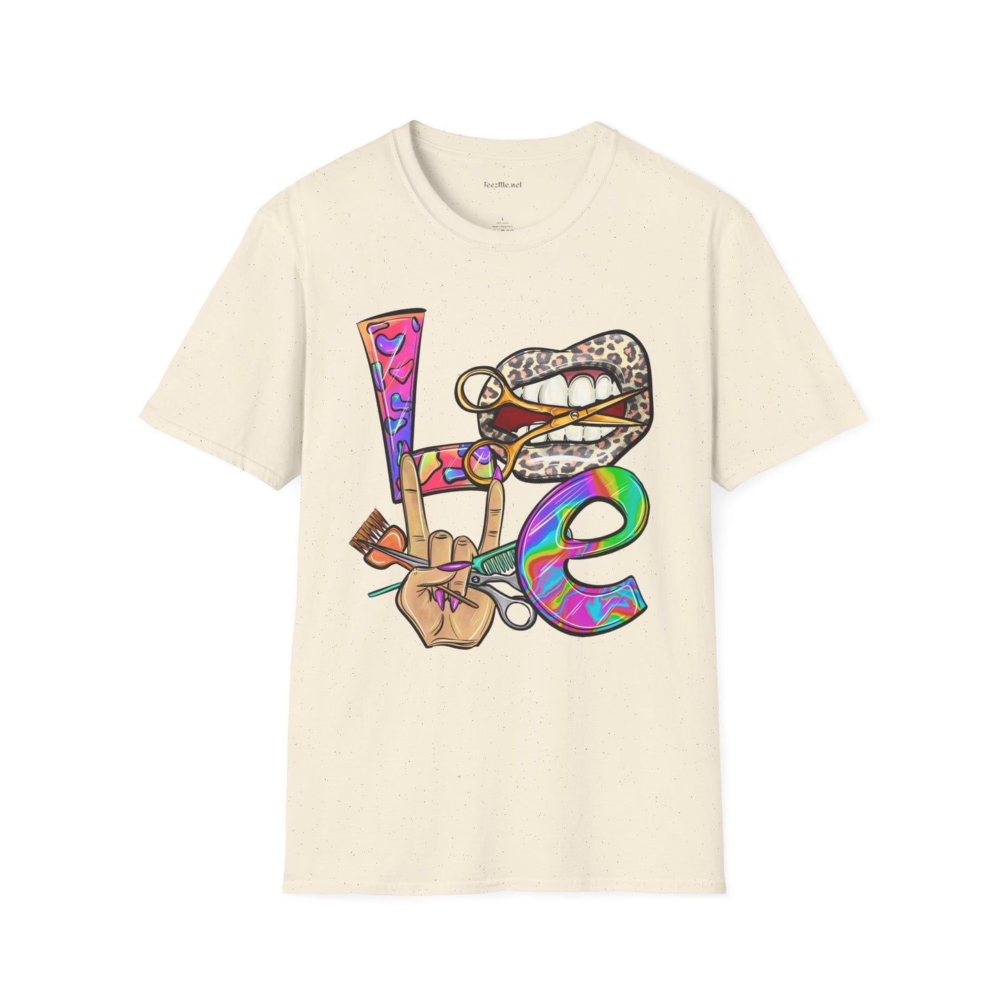 Hairstylist Love Unisex Softstyle T-Shirt 100% Cotton Graphic