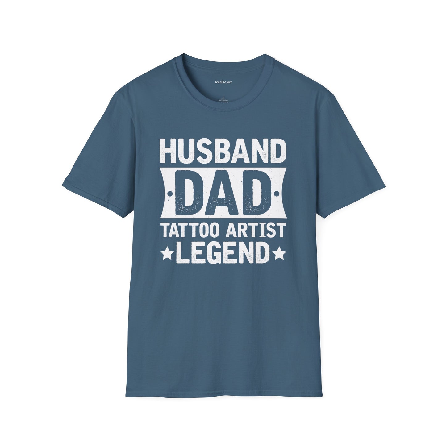 Husband DAD Tattoo Artist Unisex Soft Style T-Shirt 100% Cotton Graphic