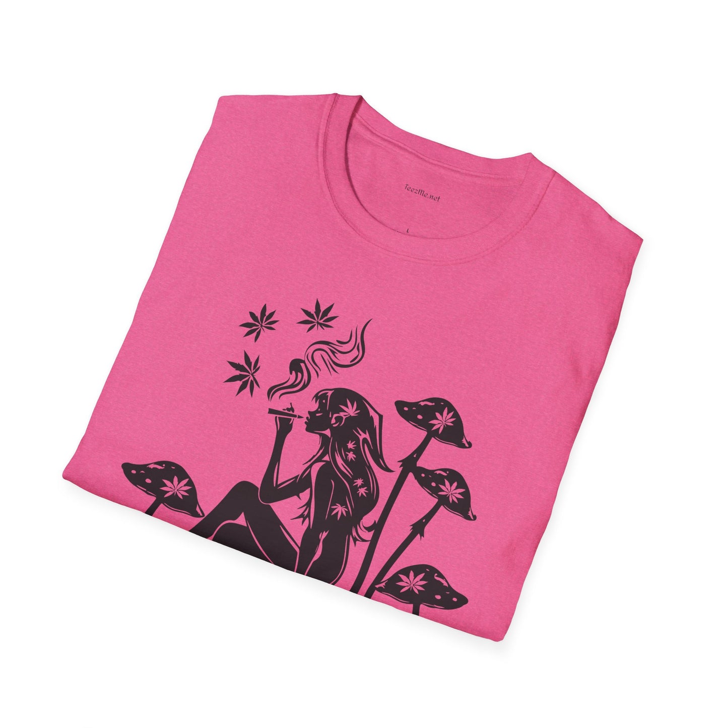 Fairy Smoking Weed - Unisex Softstyle T-Shirt 100% Cotton Graphic
