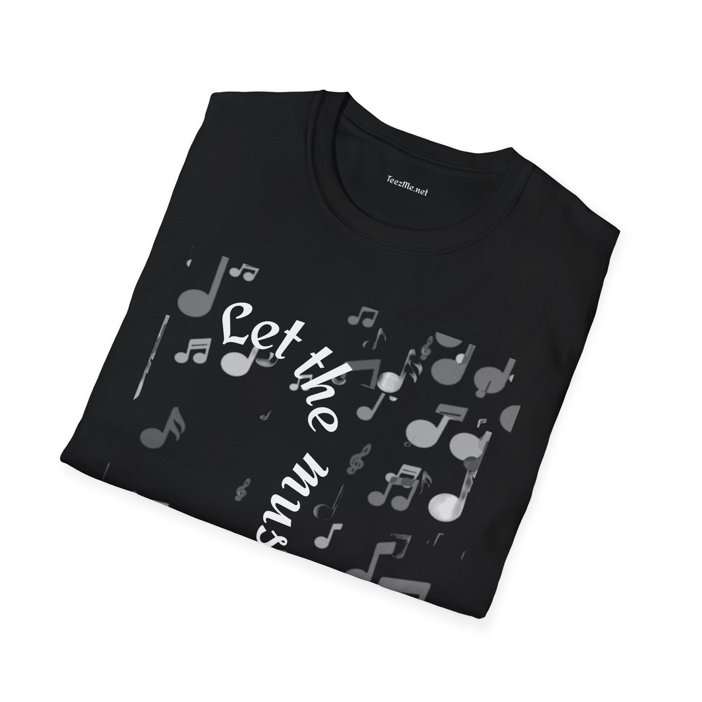 Let the music play - Unisex Sofy-Style Cotton Tee 100% Cotton