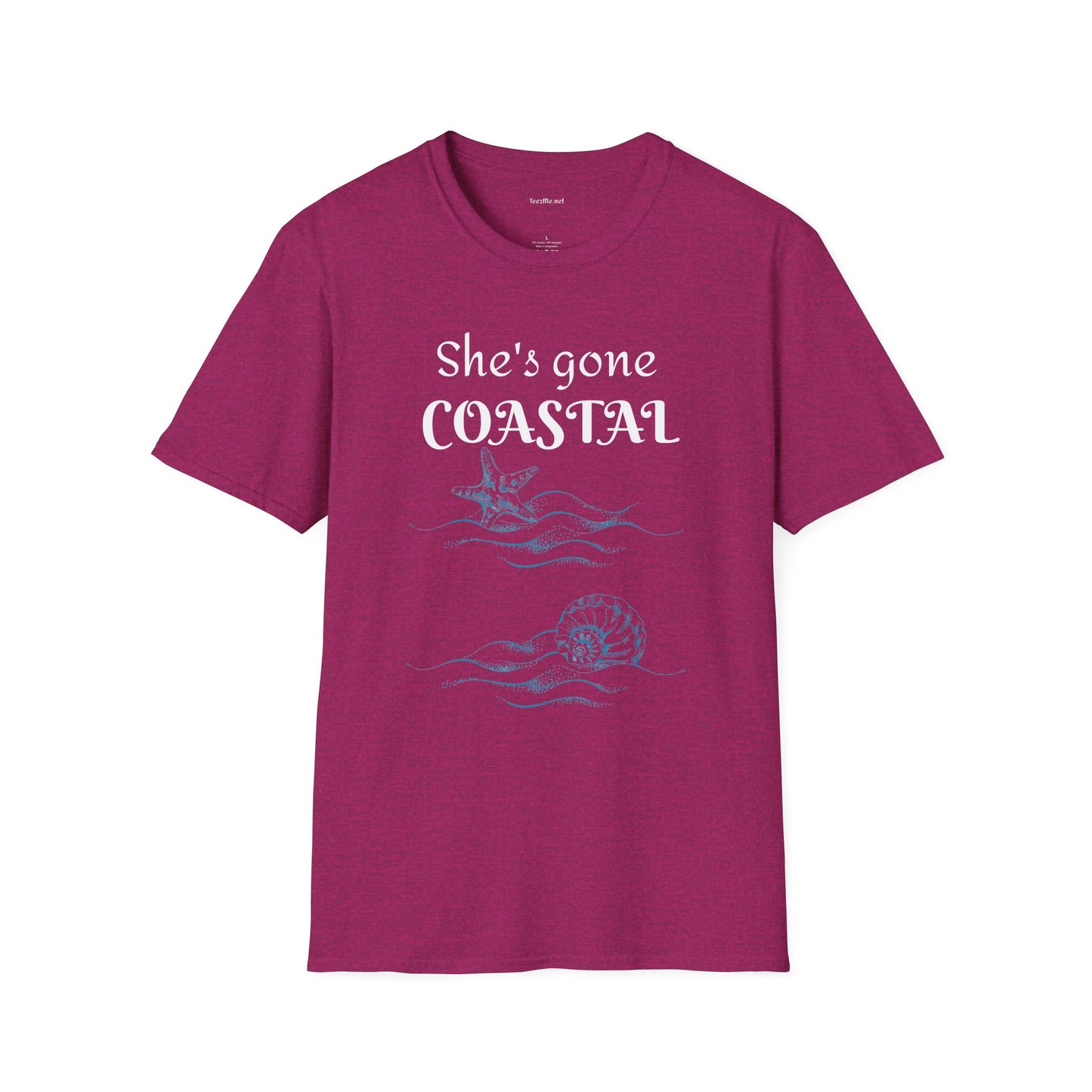She's gone COASTAL - Unisex Softstyle T-Shirt 100% Cotton Graphic