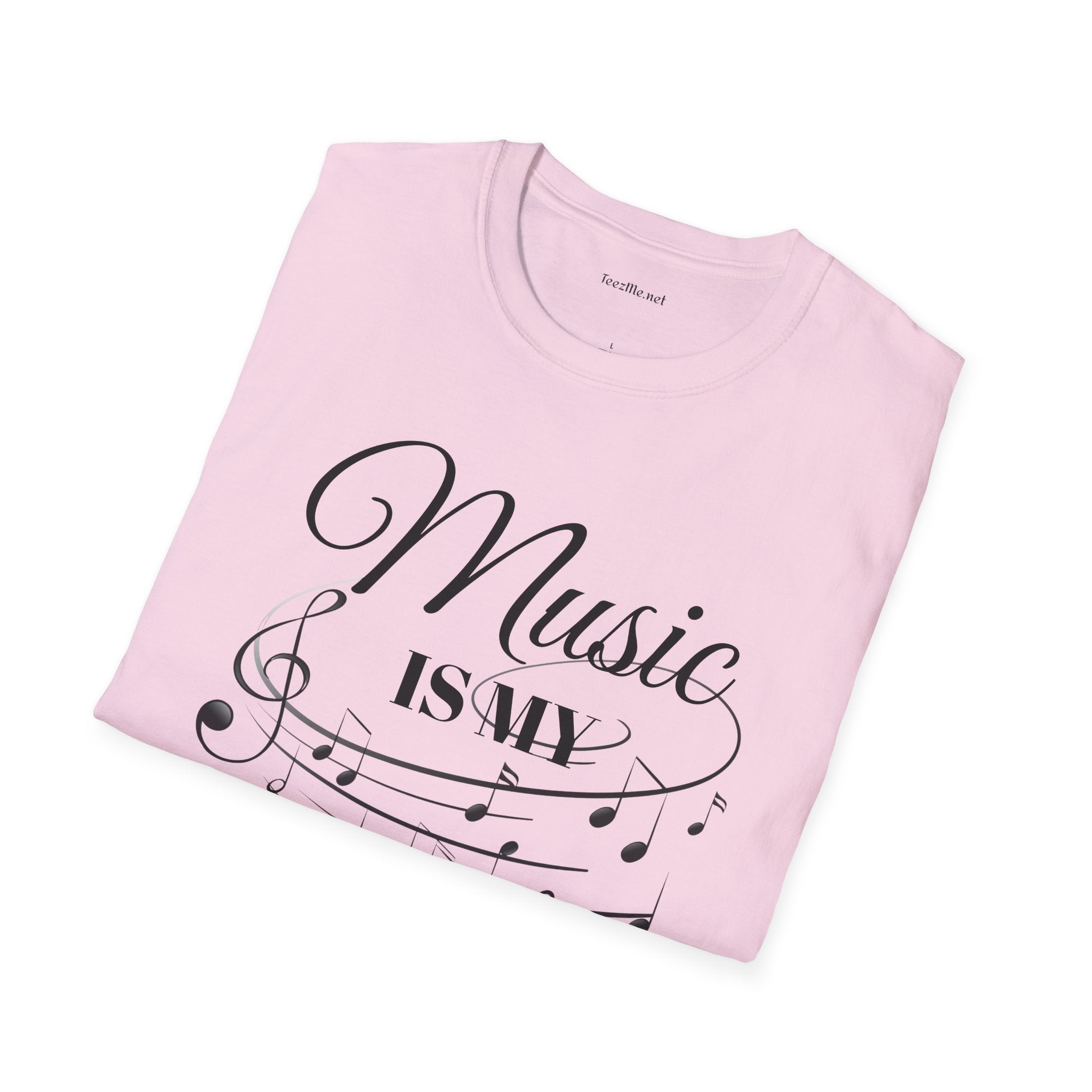 Music is my Therapy Unisex Softstyle T-Shirt 100% Cotton Graphic