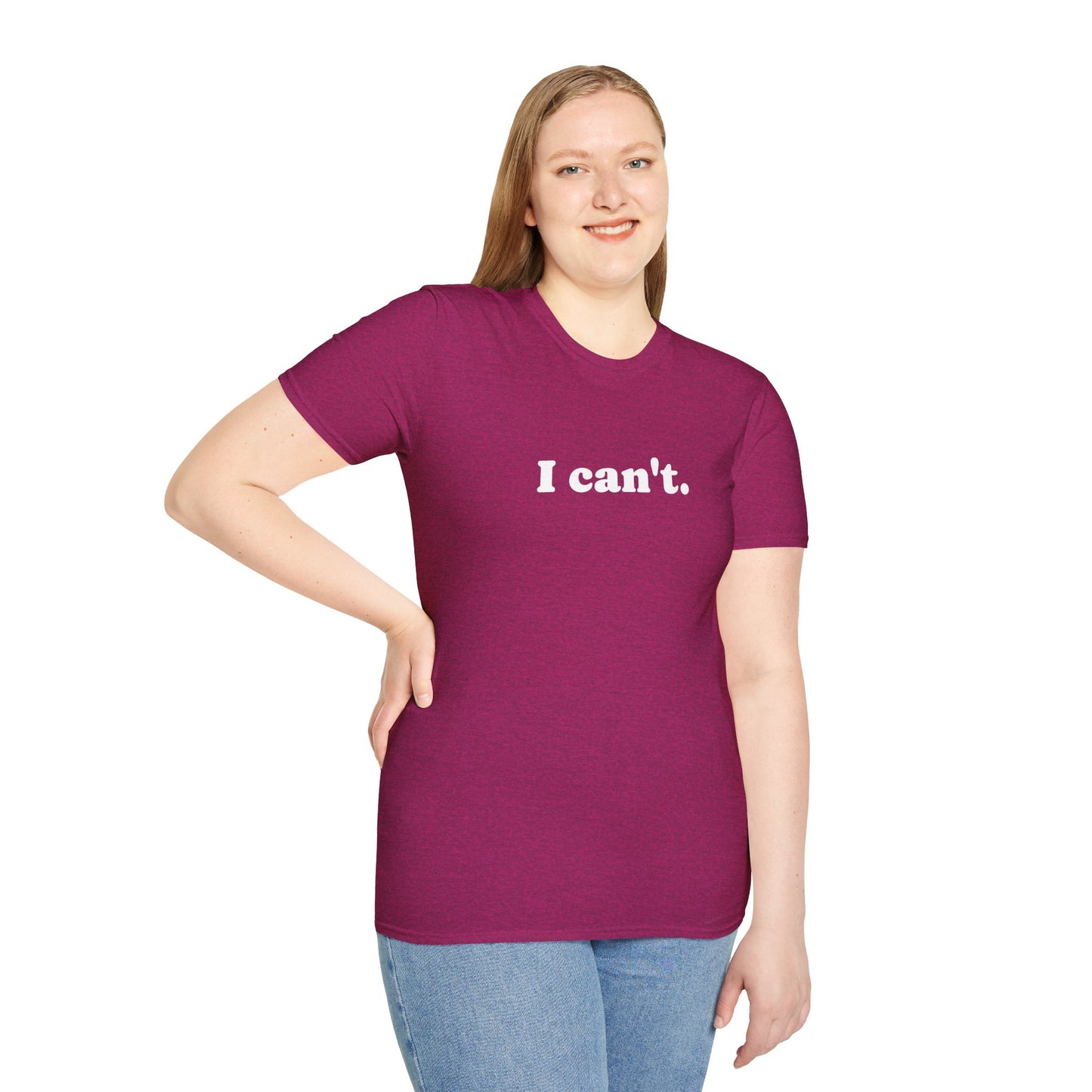 I can't - Unisex Softstyle T-Shirt 100% Cotton Graphic