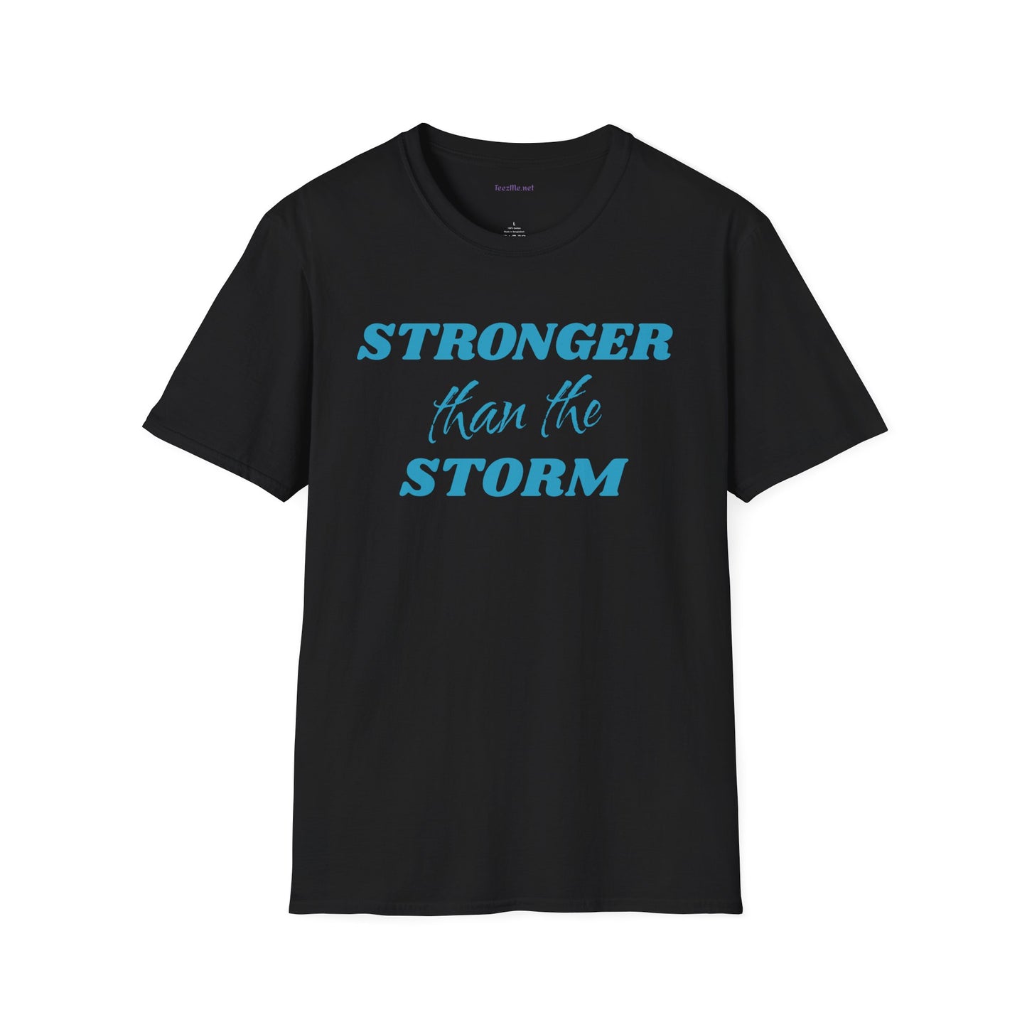 Stronger than the Storm Ovarian Cancer Unisex Softstyle T-Shirt 100% Cotton Graphic