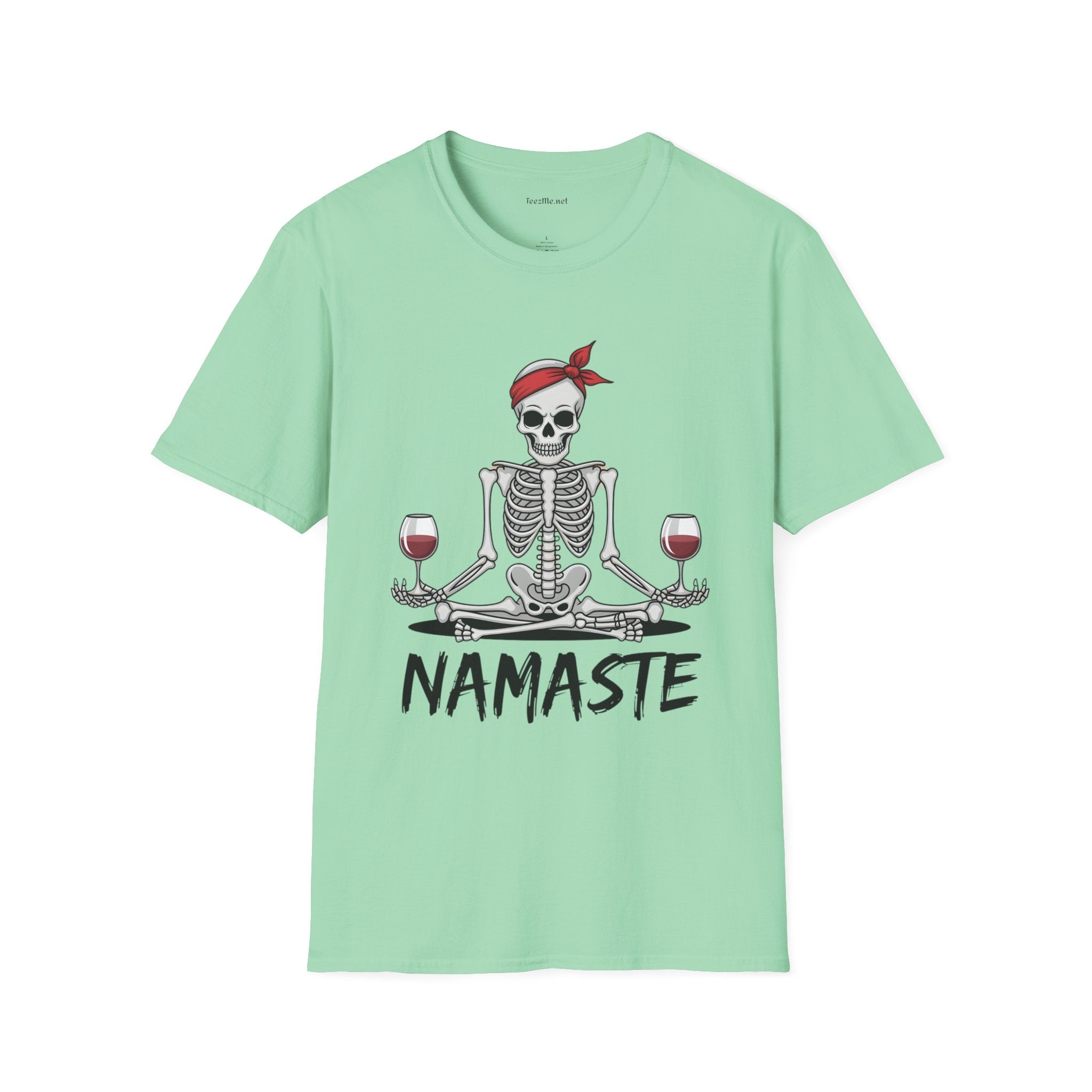 Namaste Skeleton - Unisex Softstyle T-Shirt 100% Cotton Graphic