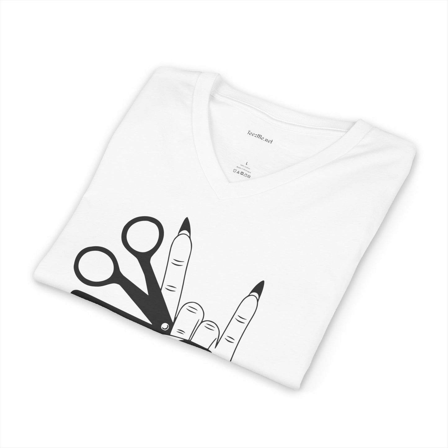 Hairsylist Boho Unisex Jersey Short Sleeve V-Neck Tee