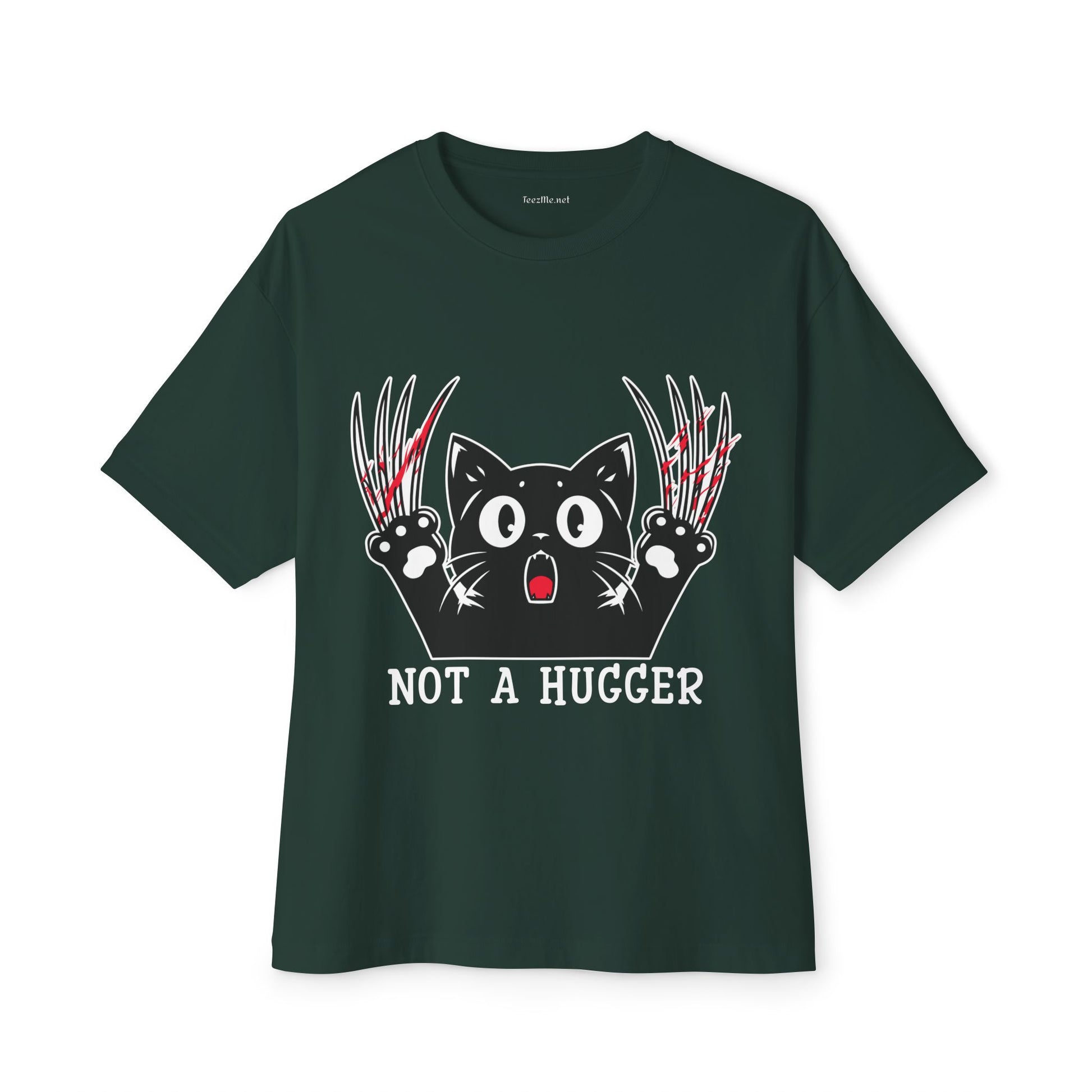 Not a Hugger Cat Tee — Funny Goth Black Cat Graphic T-Shirt