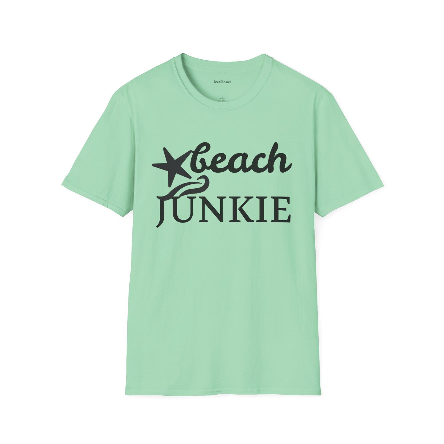 Beach Junkie with Starfish Unisex Softstyle T-Shirt 100% Cotton Graphic