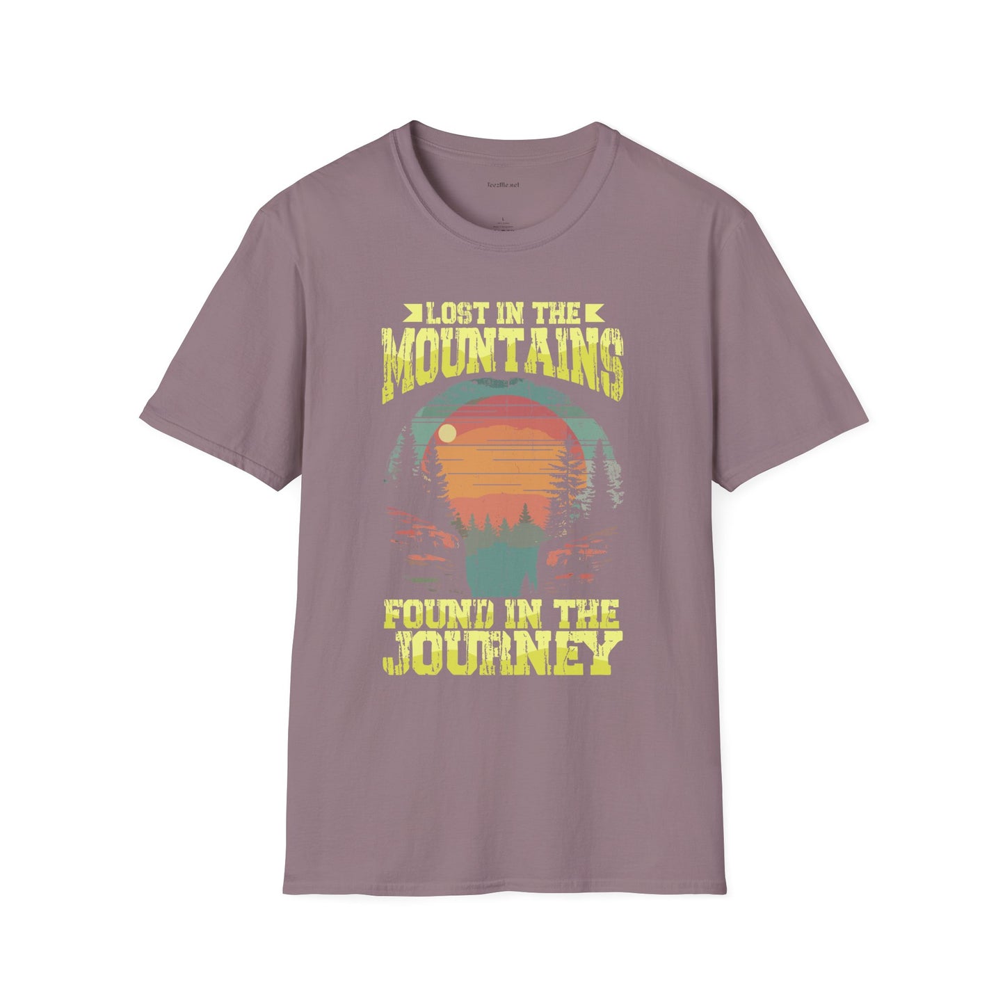 Lost in the Mountain - Unisex Softstyle T-Shirt 100% Cotton Graphic