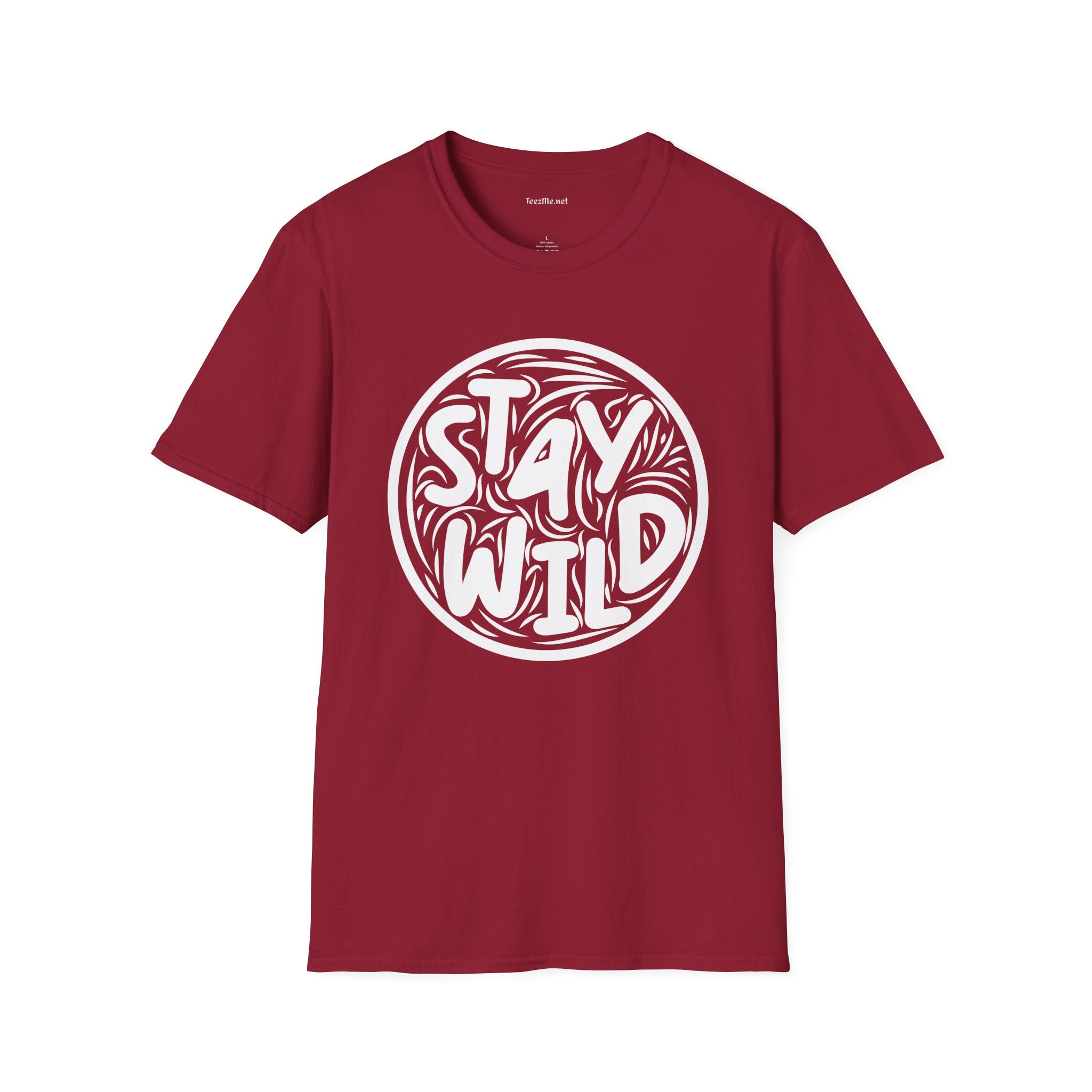 Stay Wild Retro Unisex Softstyle T-Shirt 100% Cotton