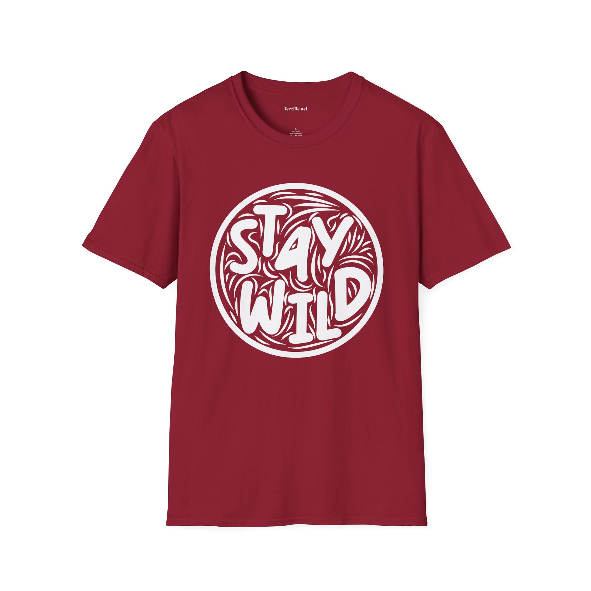 Stay Wild Retro Unisex Softstyle T-Shirt 100% Cotton