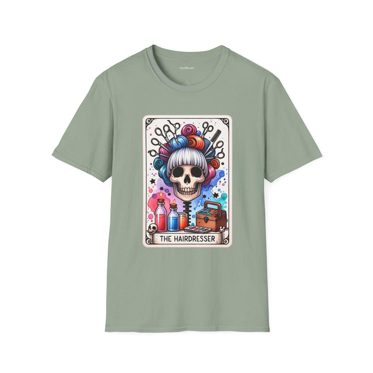The Hairdresser Tarot Card Unisex Softstyle T-Shirt 100% Cotton Graphic