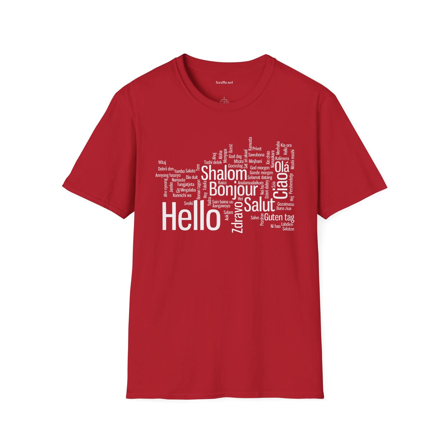 Hello (Multilingual) Unisex Softstyle T-Shirt 100% Cotton