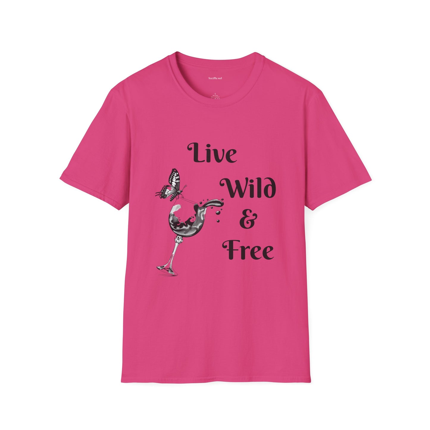 Live Wild & Free -  Unisex Softstyle T-Shirt 100% Cotton Graphic