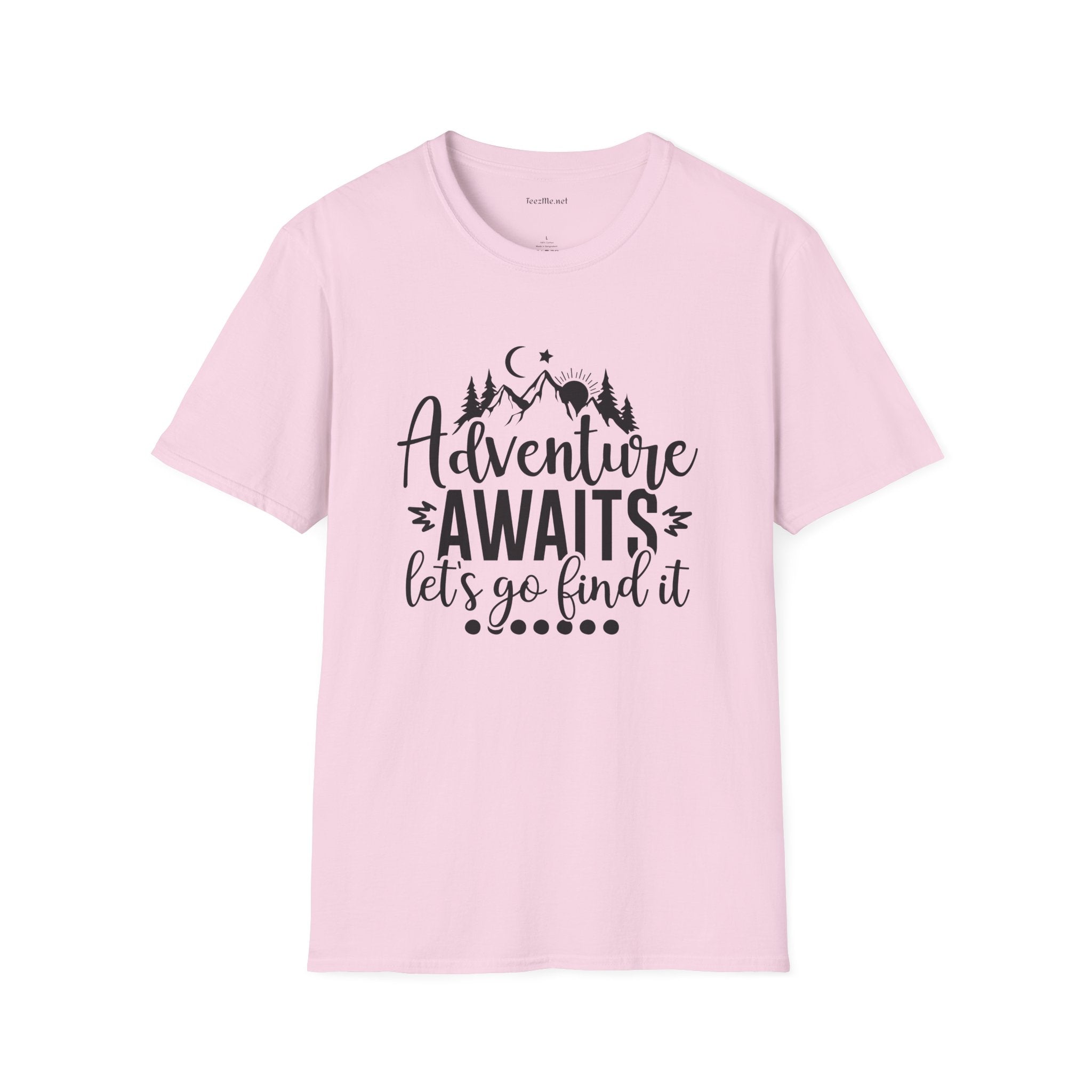 Adventure Awaits Unisex Softstyle T-Shirt 100% Cotton Graphic