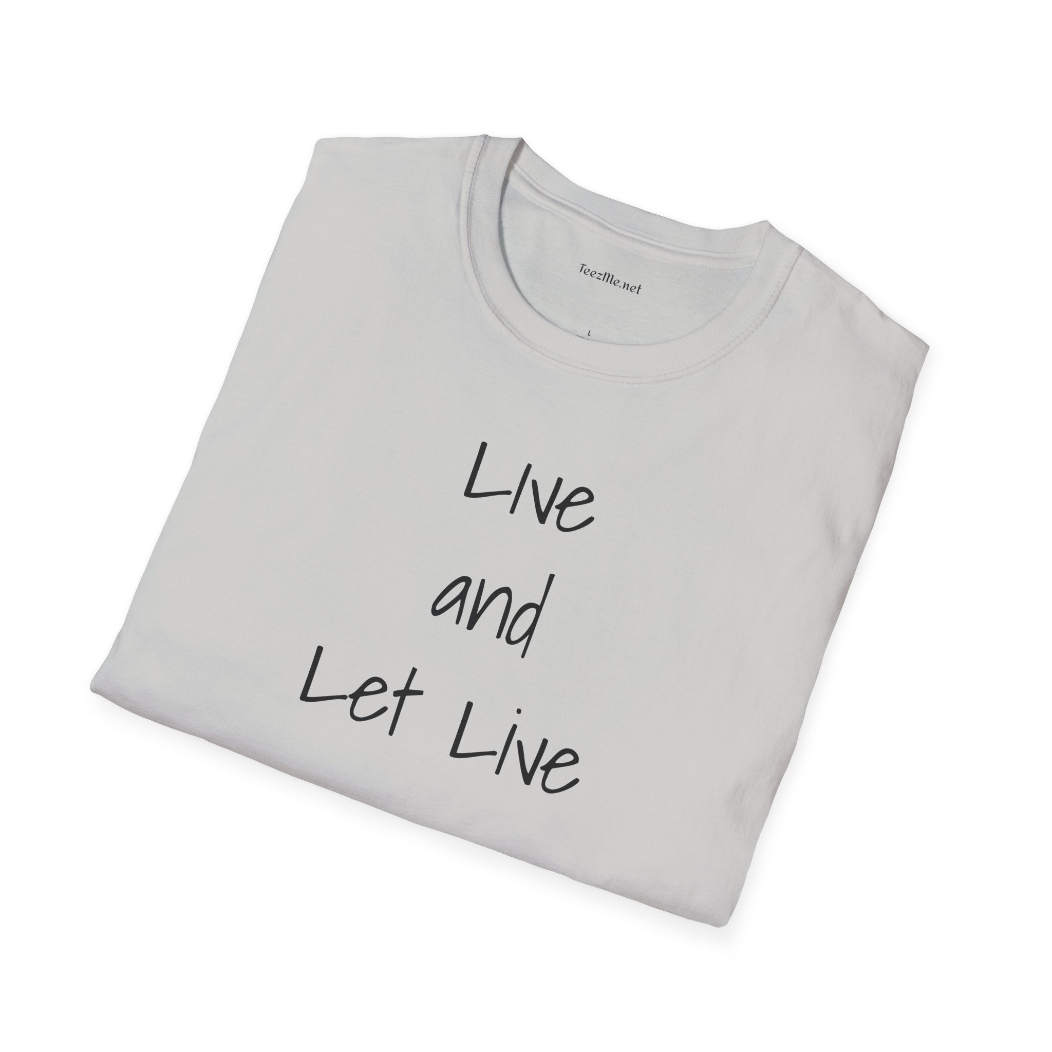 Live and Let Live - Unisex Softstyle T-Shirt 100% Cotton Graphic