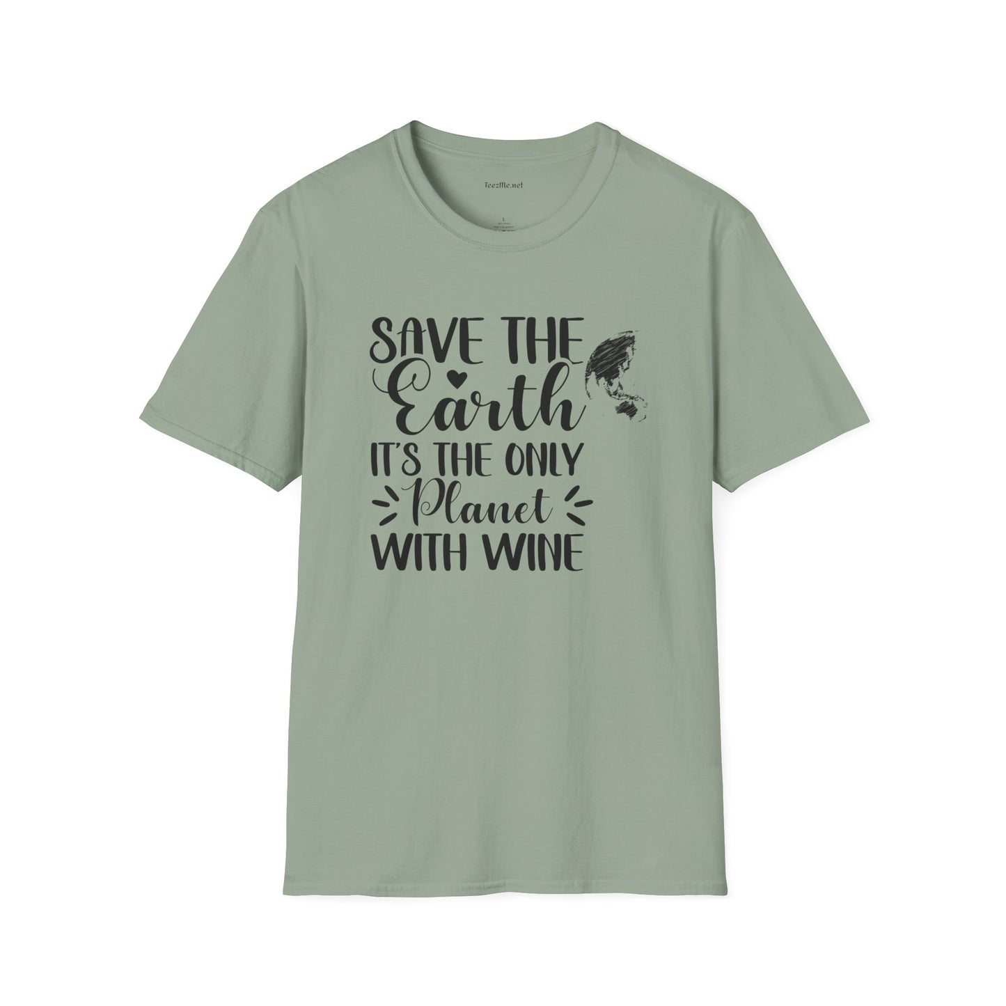 Save the Earth (Wine) Unisex Soft T-Shirt 100% Cotton Graphic